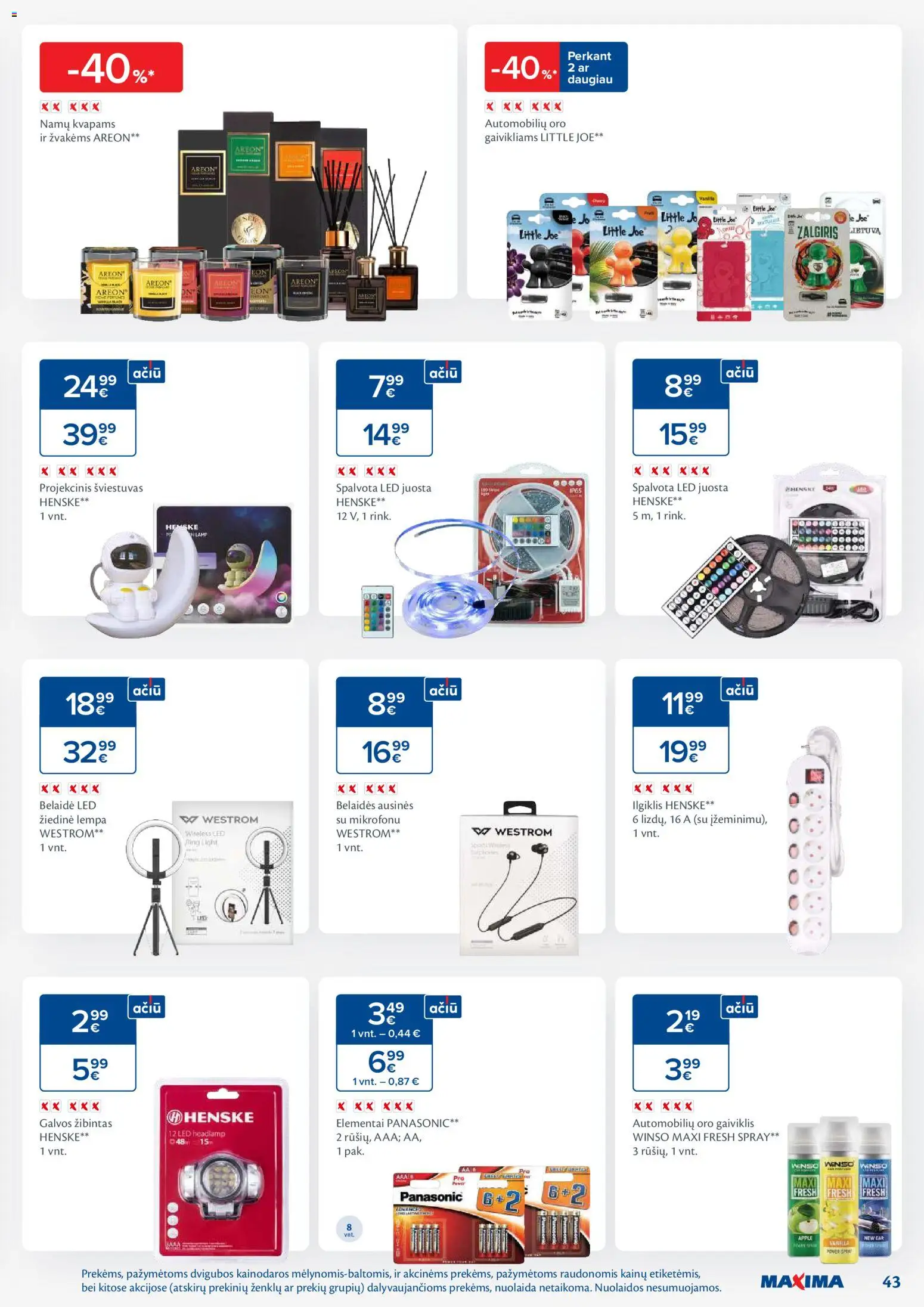 MAXIMA akcijos nuo 25.11.2025 | Puslapis: 43 | Prekių: Ausinės, Lempa