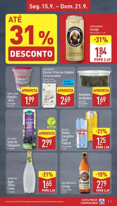Aldi folheto │ válido de 15.09.2025 | Página: 7 | Produtos: Agua, Abóbora, Batatas fritas, Bebida