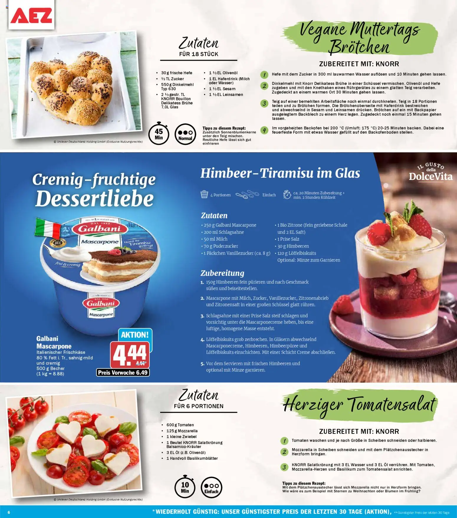 AEZ Prospekt 	 – gültig ab 04.05.2026 | Seite: 6 | Produkte: Öl, Mozzarella, Blumen, Saft