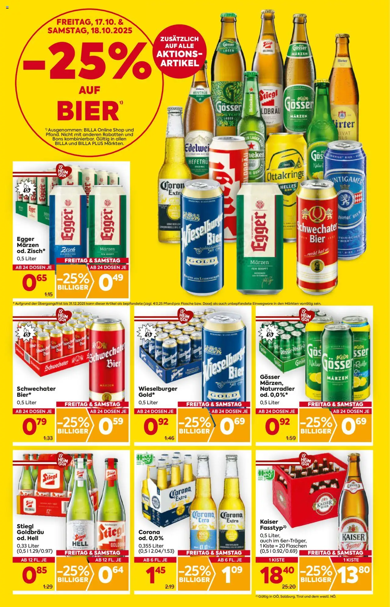 Billa Flugblatt - Tirol gültig ab 16.10.2025 | Seite: 2 | Produkte: Bier