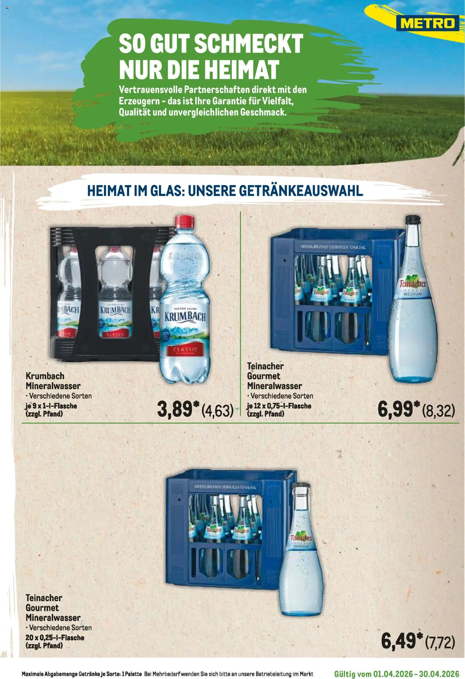 Metro Regionaler Flyer – gültig ab 01.04.2026 | Seite: 69 | Produkte: Mineralwasser