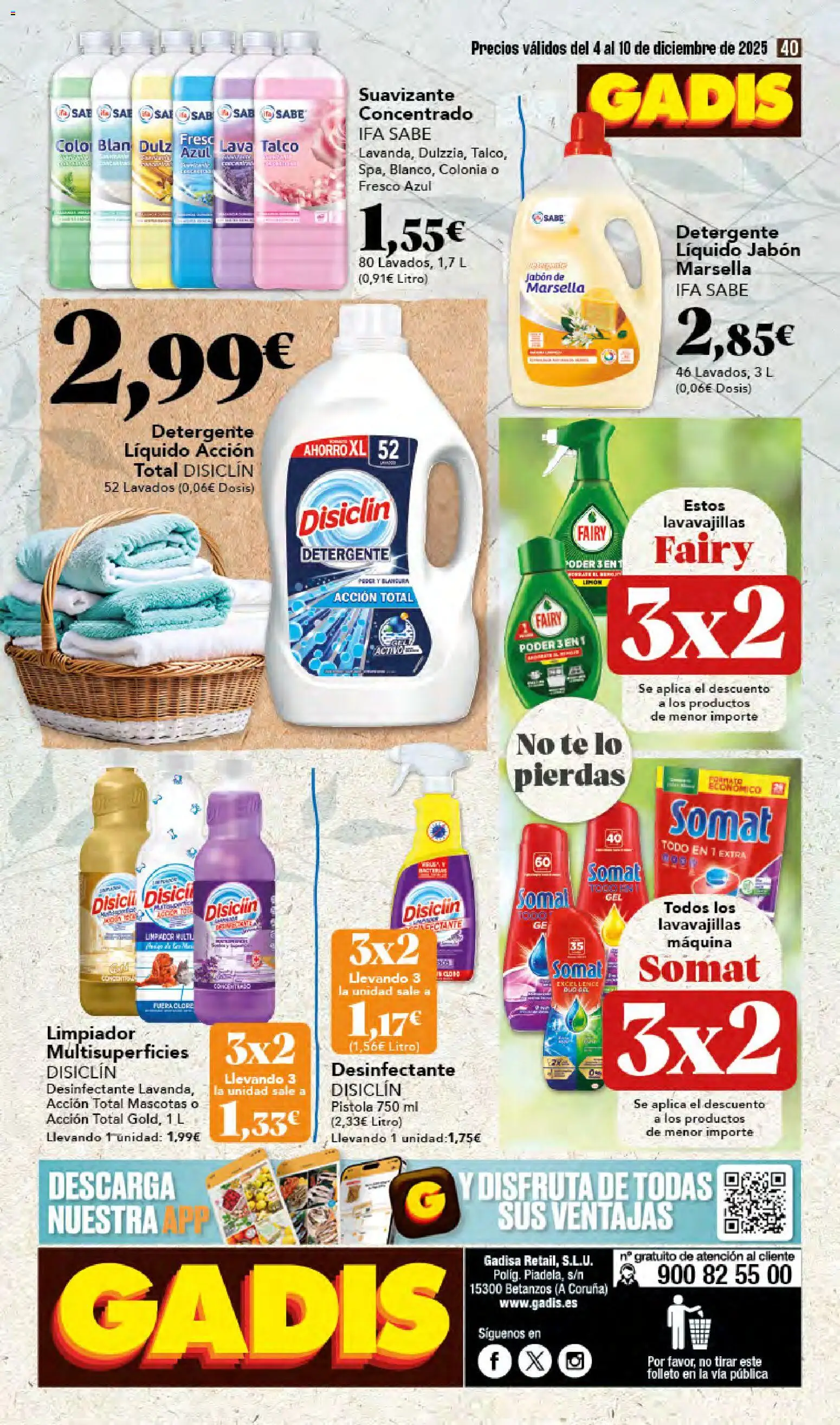 Gadis - folleto │ válido desde el 04.12.2025 | Página: 40 | Productos: Colonia, Jabón, Detergente, Té