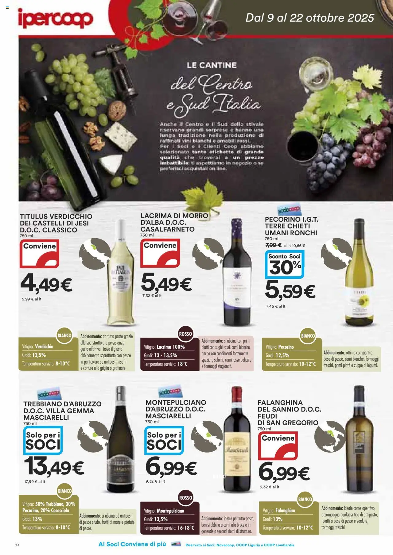Volantino Ipercoop del 09.10.2025 | Pagina: 10 | Prodotti: Pesce, Frutti di mare, Griglia, Pecorino