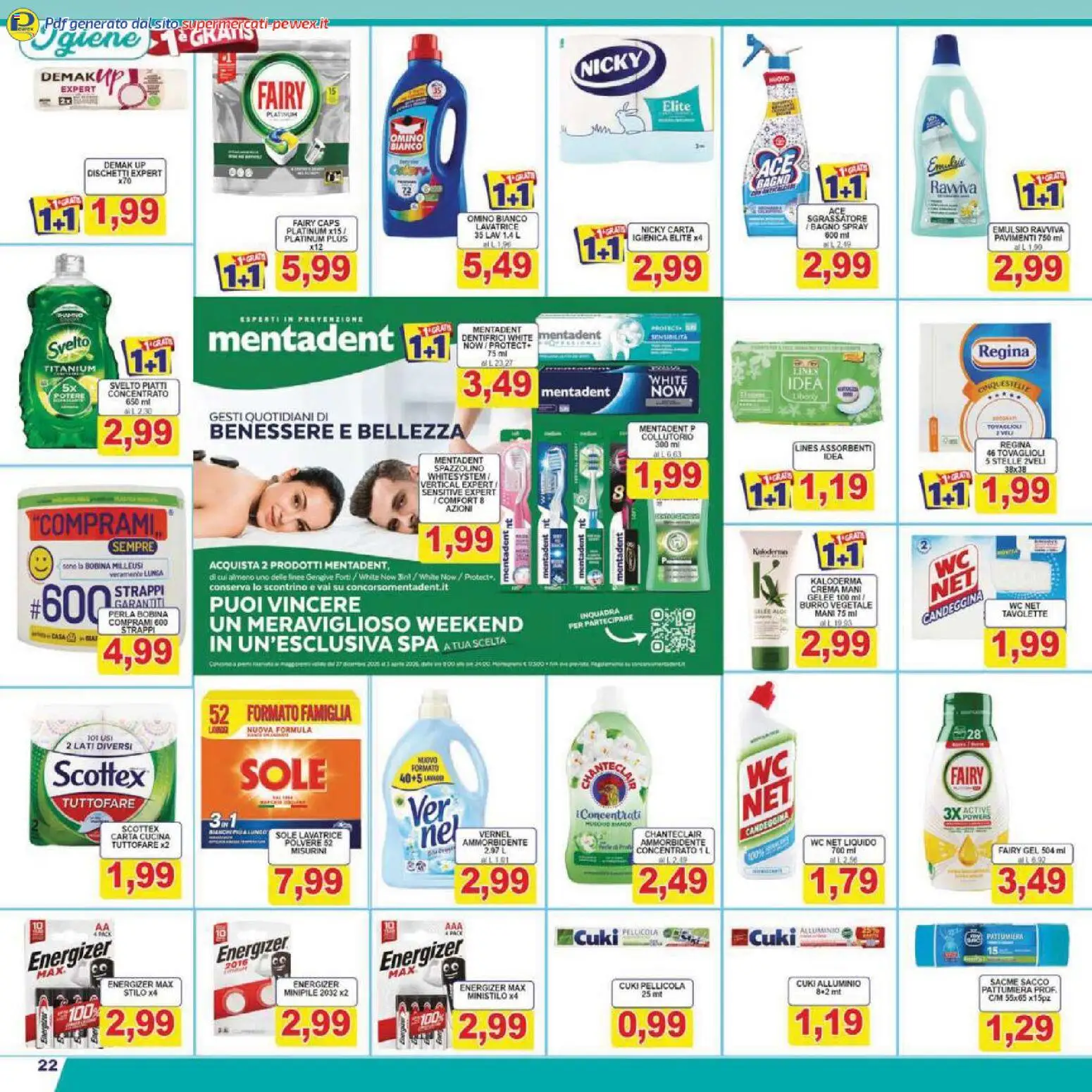 Volantino Pewex del 13.02.2026 | Pagina: 22 | Prodotti: Spazzolino, Candeggina, Sgrassatore, Pattumiera