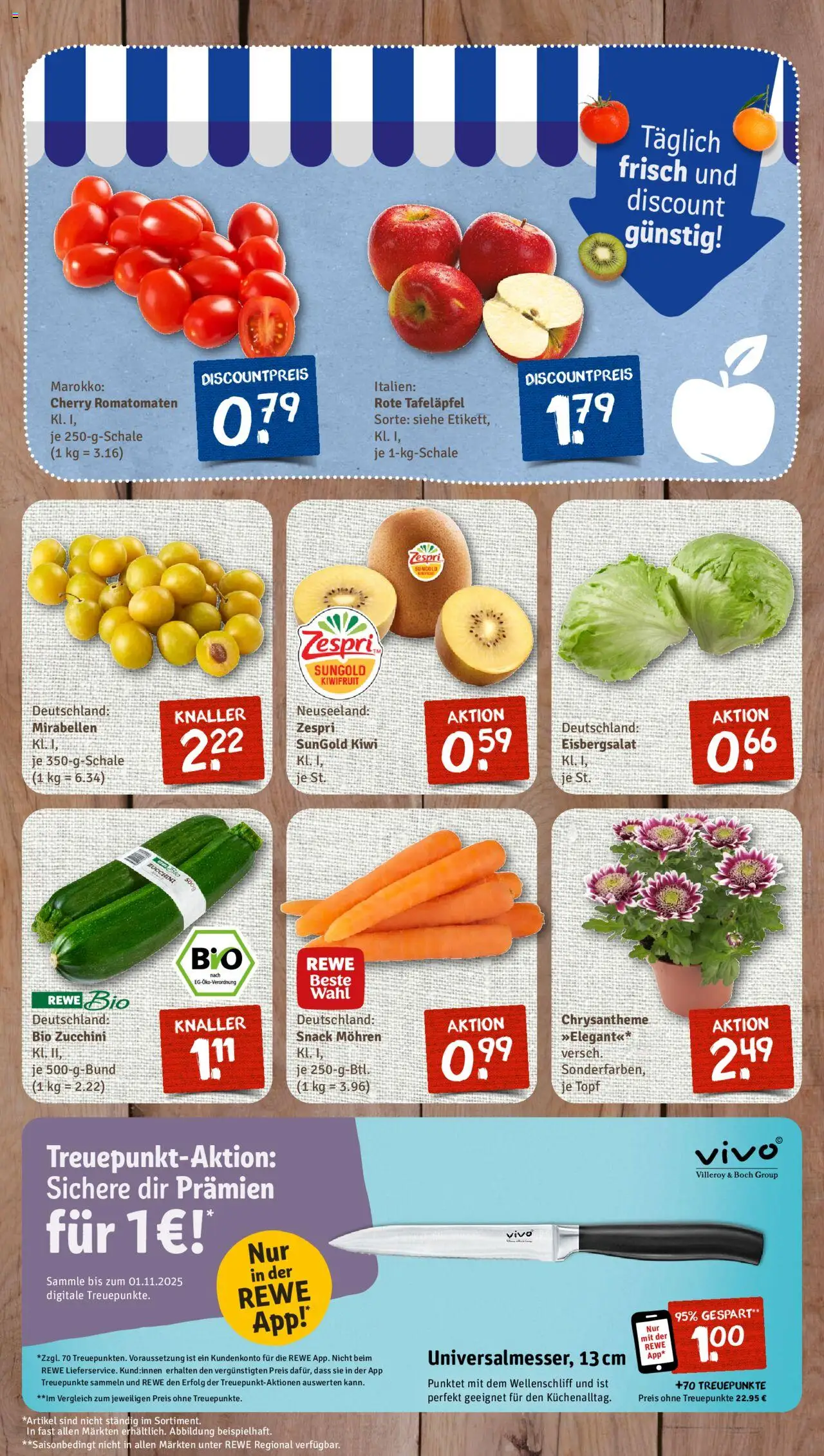 Nahkauf Prospekt - gültig ab dem 25.08.2025 | Seite: 3 | Produkte: Eisbergsalat, Mohren, Zucchini, Kiwi