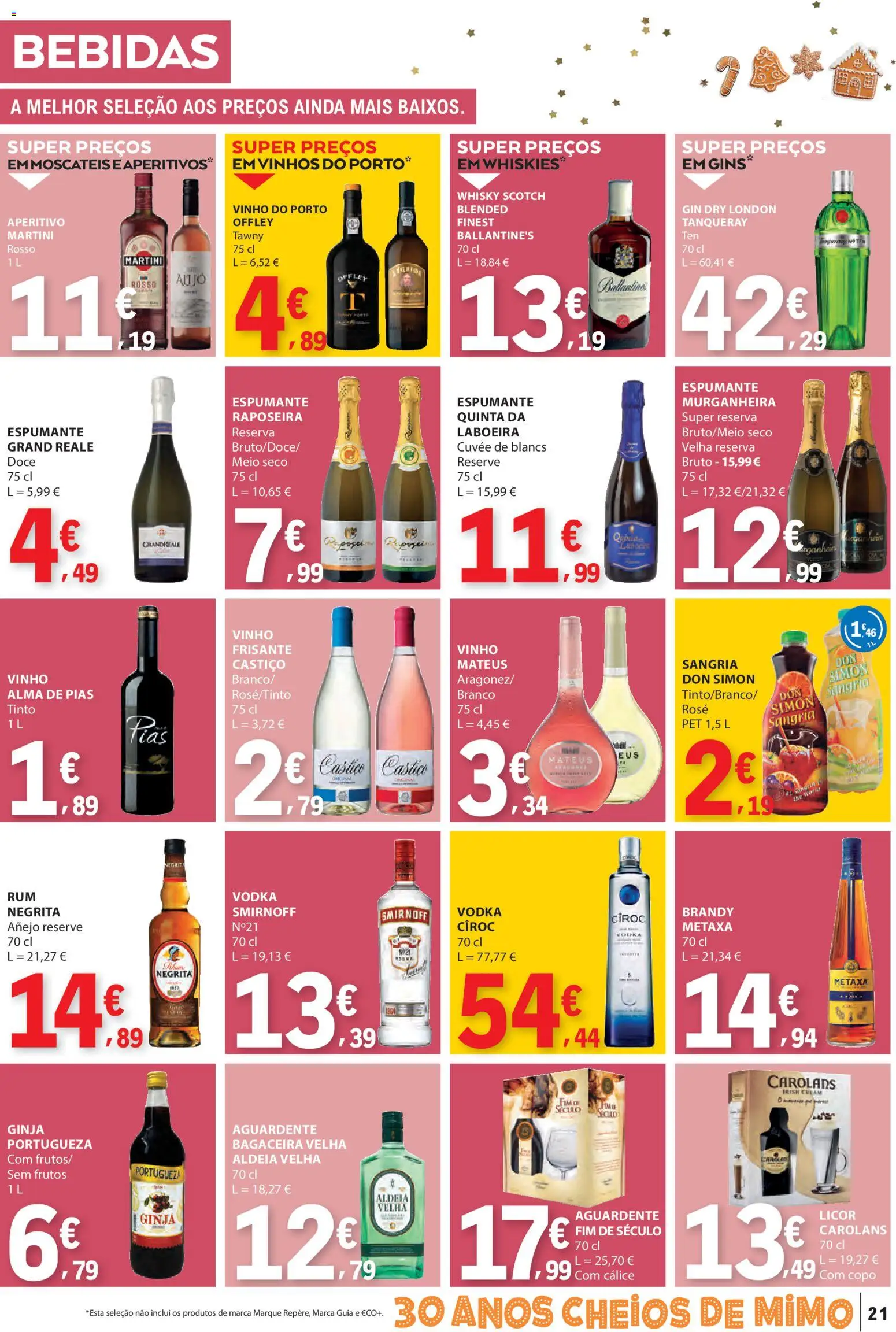 E.Leclerc folheto │ válido de 27.11.2025 | Página: 21 | Produtos: Whisky, Licor, Vinho, Gin