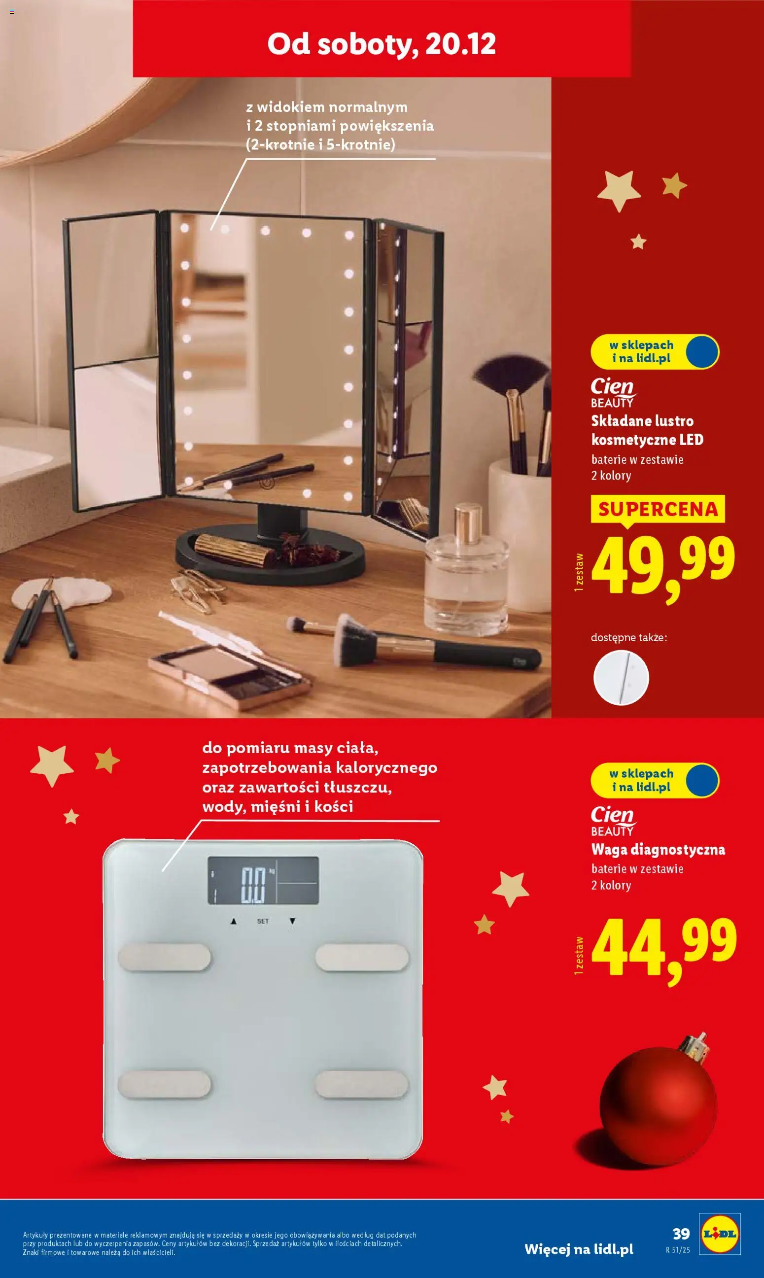 Lidl Katalog od 15.12.2025 | Strona: 45 | Produkty: Waga, Baterie, Lustro