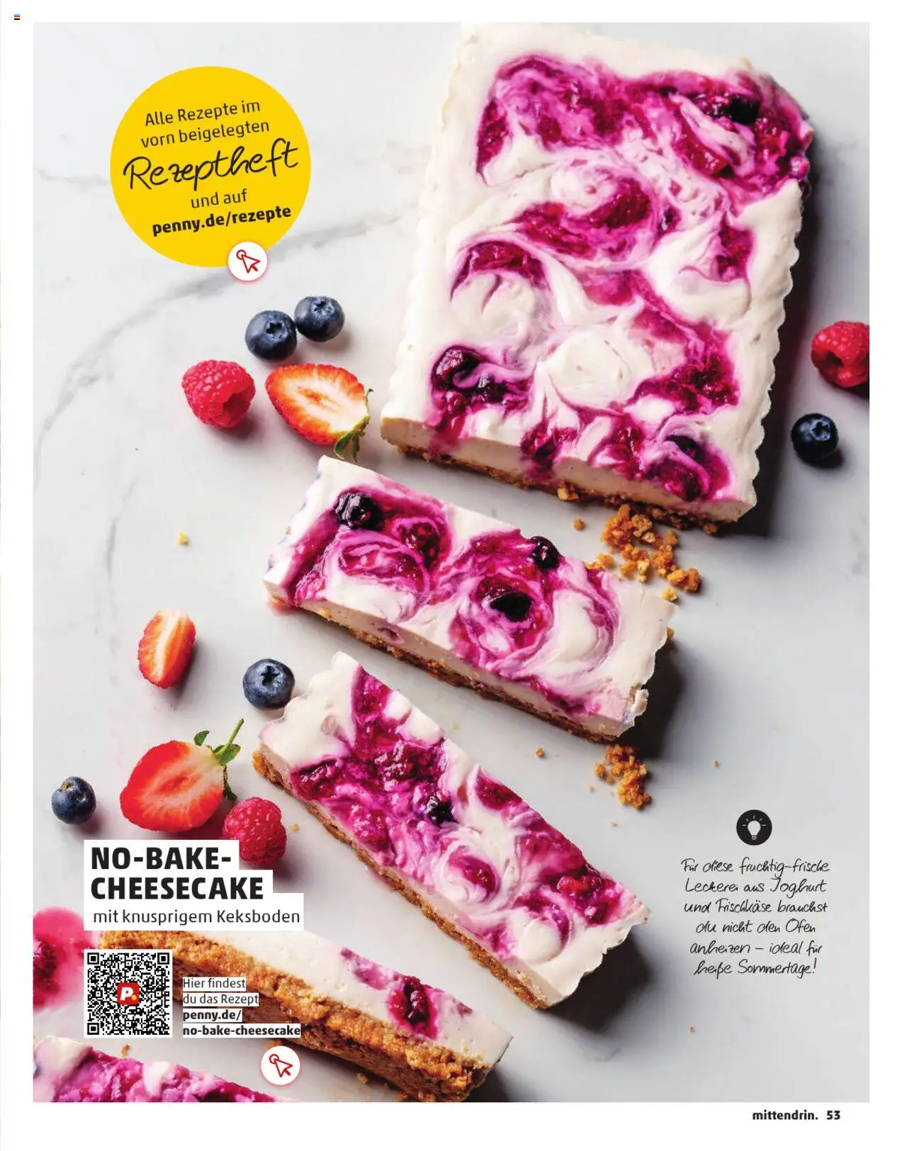 Penny  Kundenmagazin Sommer - gültig ab dem 13.06.2025 | Seite: 53 | Produkte: Ofen, Joghurt, Frischkase