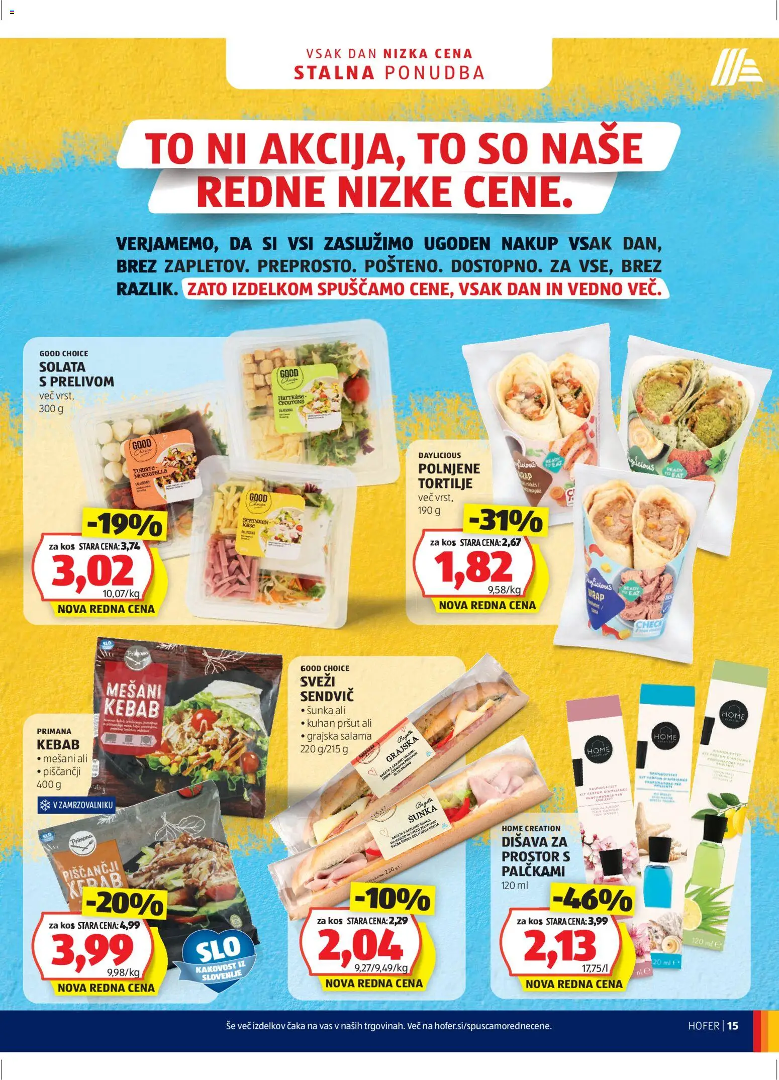 Hofer SI katalog | vrijedi od 18.12.2025 | Stranica: 15 | Proizvodi: Mozzarella, Salama, Pršut, Tortilje