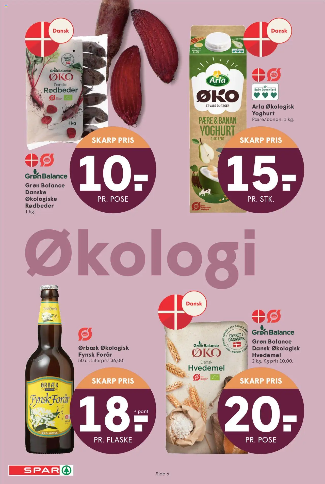Spar tilbudsavis – gyldig fra 10.10.2025 | Side: 6 | Produkter: Yoghurt, Rødbeder, Hvedemel