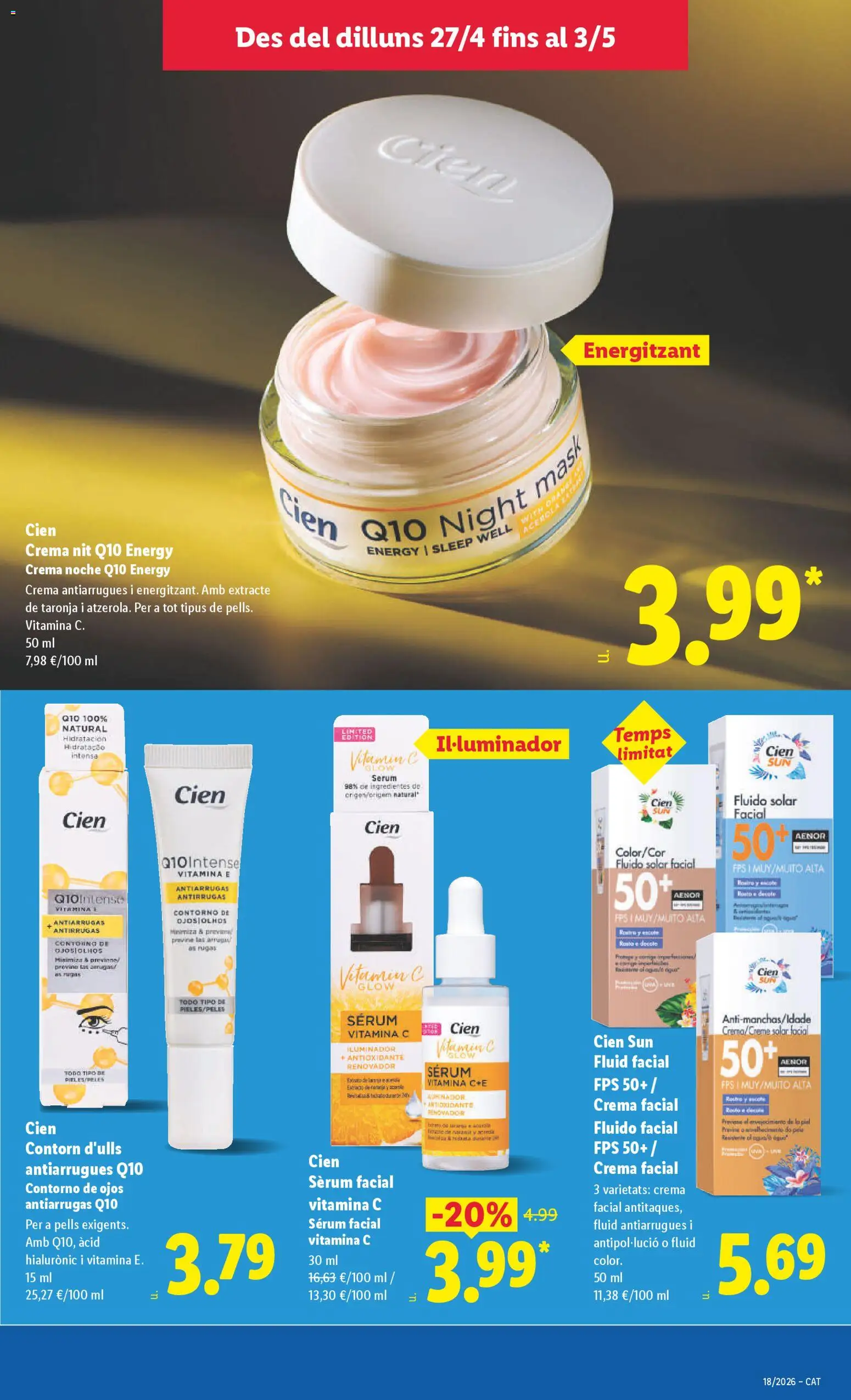 Lidl folleto │ válido desde el 27.04.2026 | Página: 29 | Productos: Iluminador, Κρεμάστρα, Sérum, Crema facial