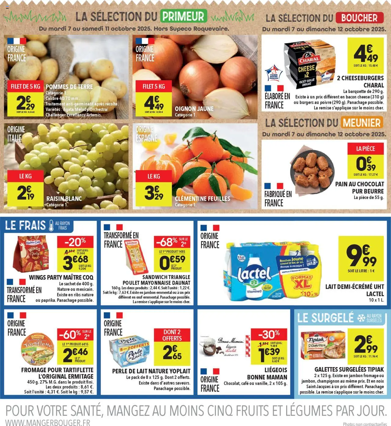 {H1} | Page: 2 | Produits: Mayonnaise, Beurre, Jambon, Champignon
