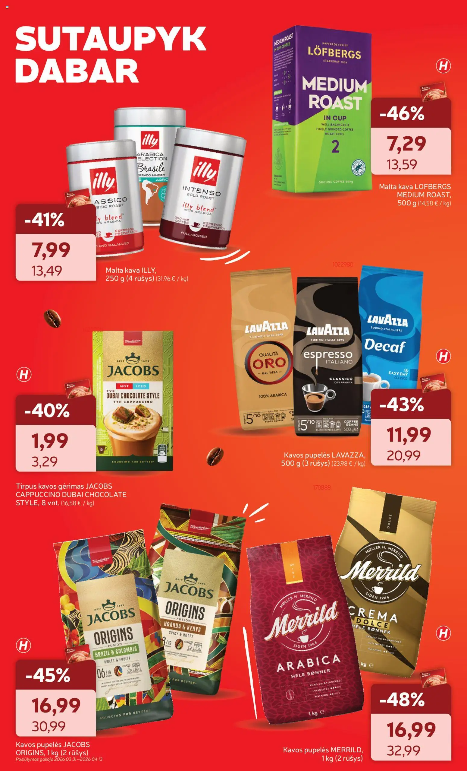 Rimi akcijos nuo 31.03.2026 | Puslapis: 2 | Prekių: Pupelės, Kavos pupelės, Kava