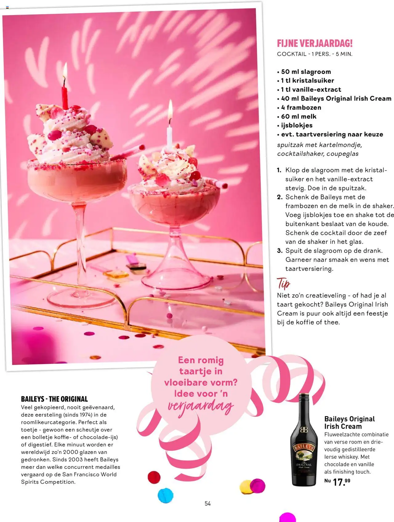 | Pagina: 54 | Producten: Taart, Chocolade, Slagroom, Frambozen