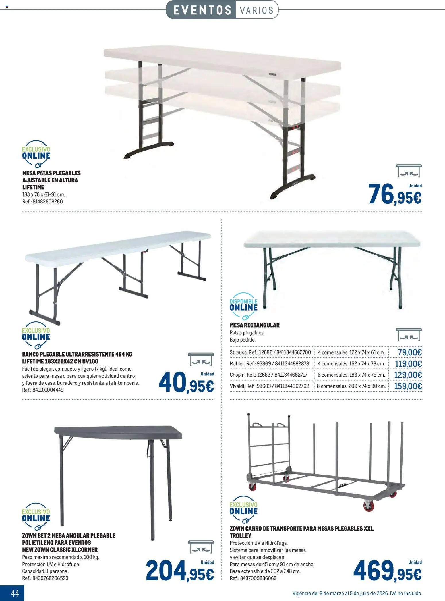Makro - Especial Terrazas │ válido desde el 09.03.2026 | Página: 44 | Productos: Peso, Mesa
