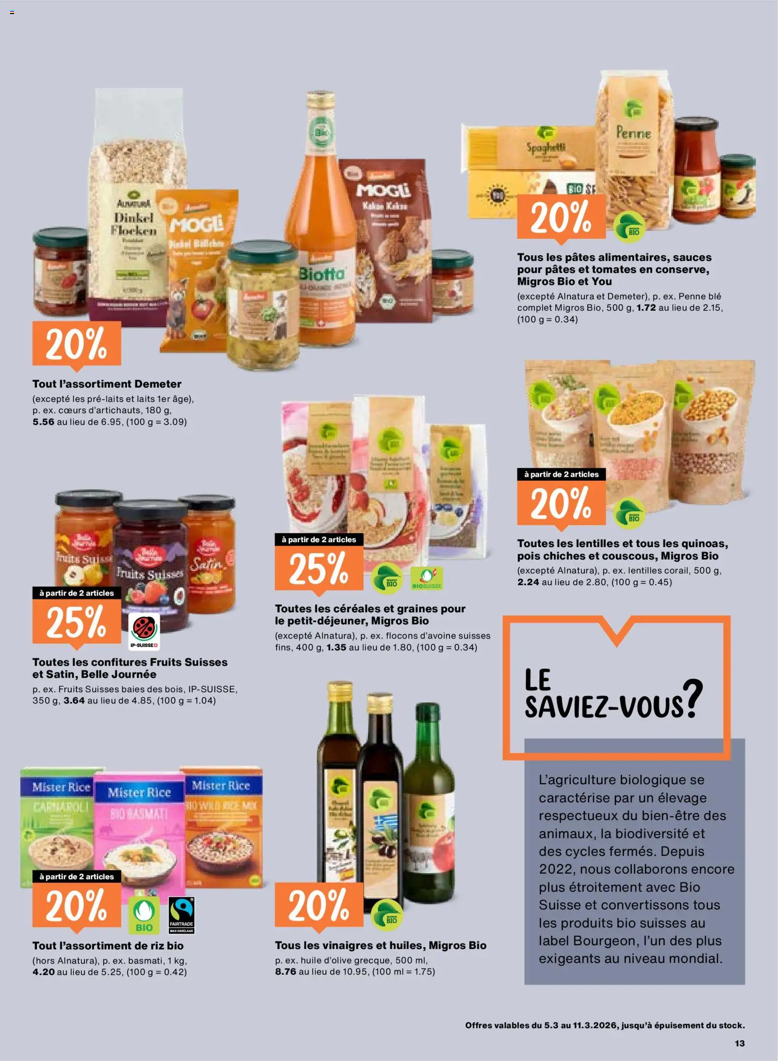 Migros aktionen FR – gültig ab 03.03.2026 | Seite: 13 | Produkte: Flocken