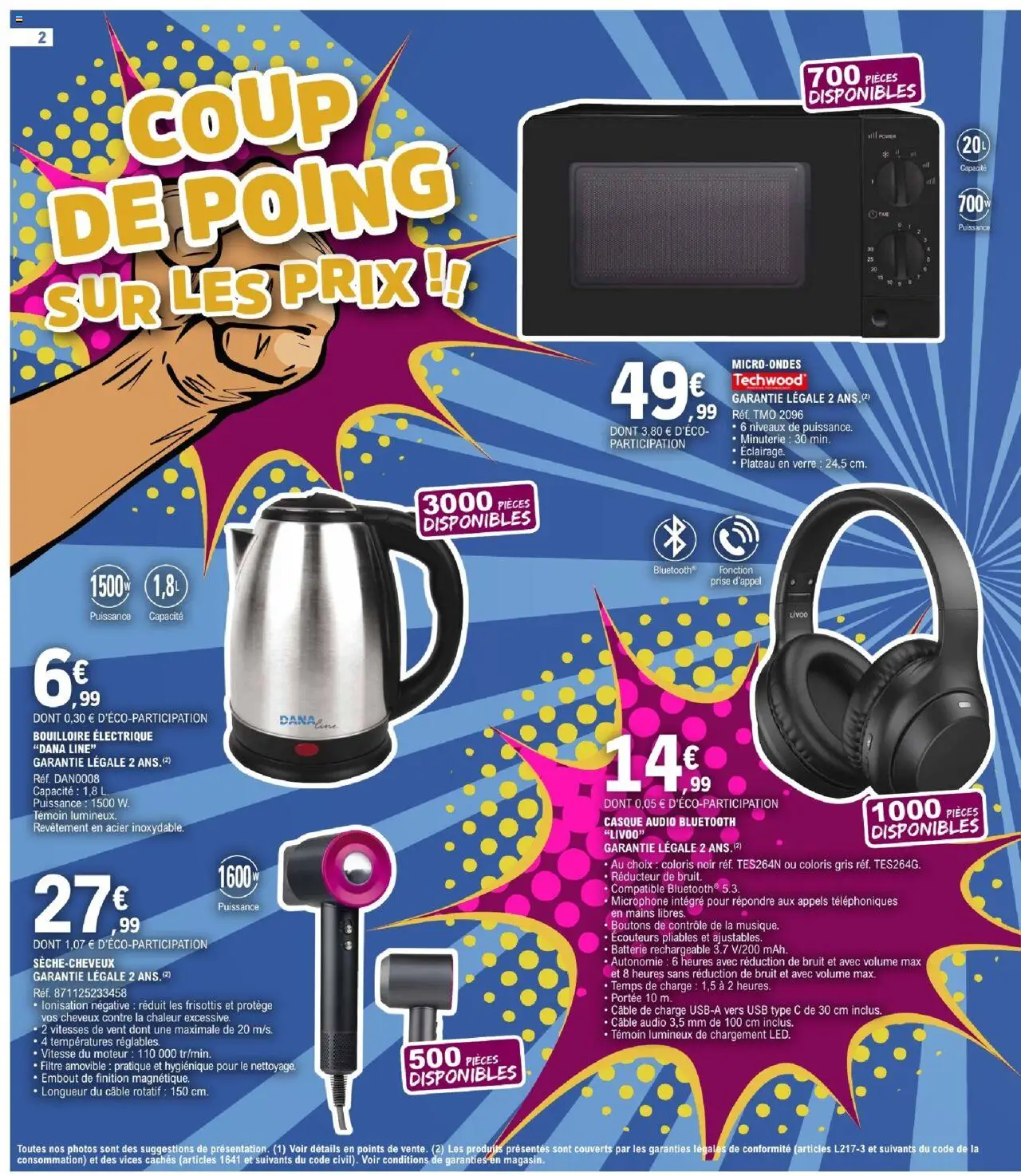  | Page: 2 | Produits: Filtre, Écouteurs, USB, Bouilloire