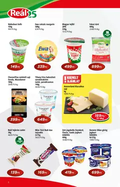 Reál - Akciós újság Pont - amely érvényes a következő dátumtól: 18.02.2026 | Oldal: 2 | Termékek: Szendvicskrém, Kefir, Margarin, Tejföl