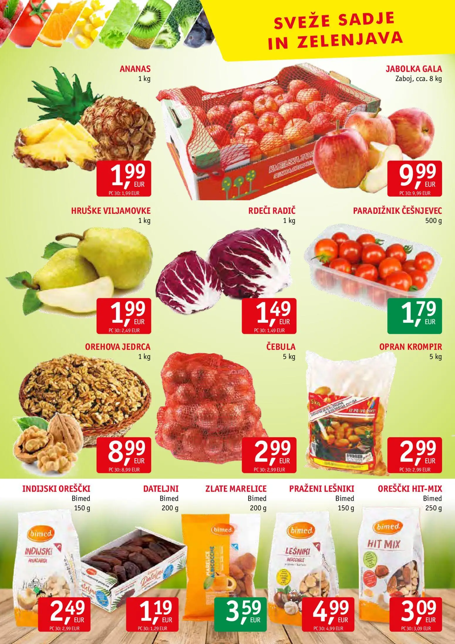 Novi Jager katalog ponudbe – veljaven od 18.02.2026 | Stran: 8 | Izdelki: Paradiznik, Ananas, Orescki, Hruške