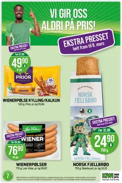 Forhåndsvisning av WIENERPØLSE KYLLING/KALKUN, 520 g, Wienerpølse av kylling og kalkun gyldig fra 09.02.2026 | Side: 6