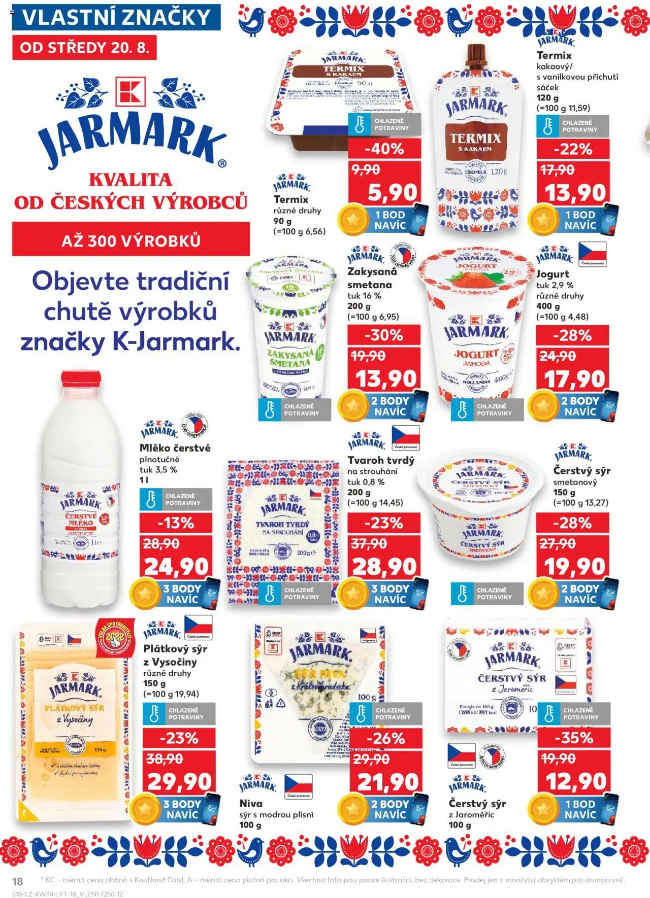 Kaufland leták - Brno od 20.08.2025 | Strana: 18 | Produkty: Sýr, Plátkový sýr, Termix, Čerstvý sýr