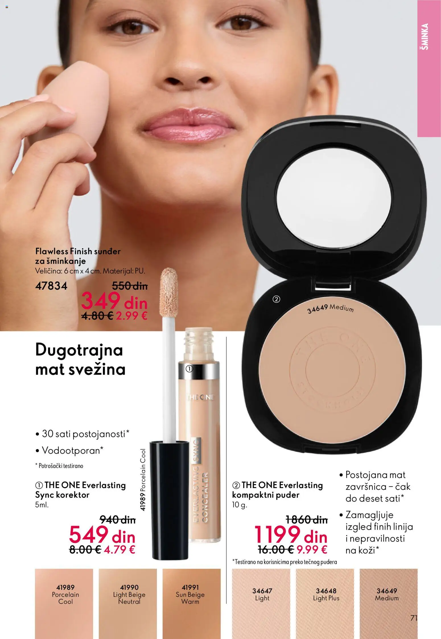 Oriflame katalog - važi od 28.01.2026 | Strana: 71 | Proizvode: Finish, Šminka, Korektor, Puder