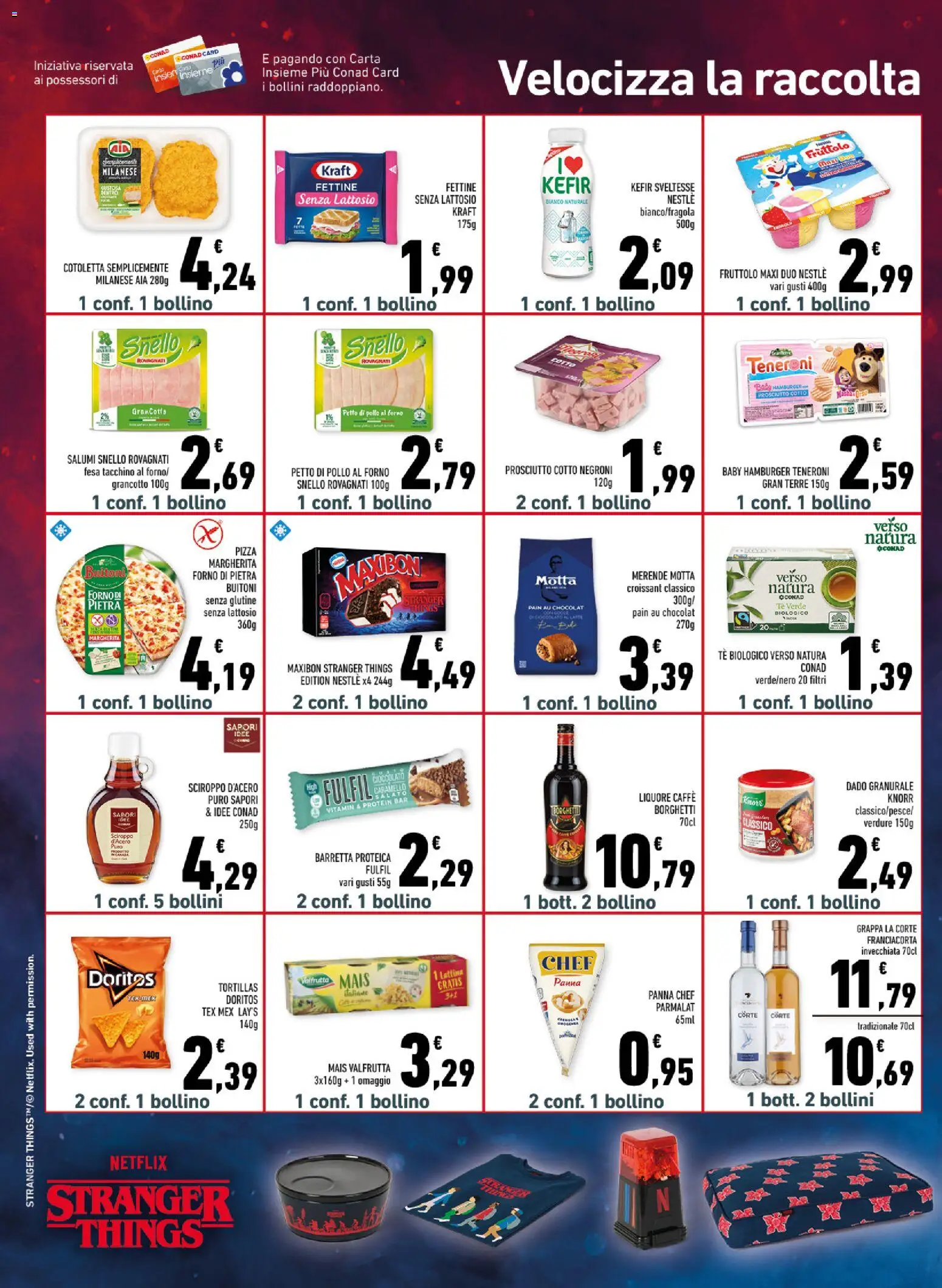 Volantino Conad del 01.12.2025 | Pagina: 14 | Prodotti: Petto di Pollo, Panna, Verdure, Hamburger