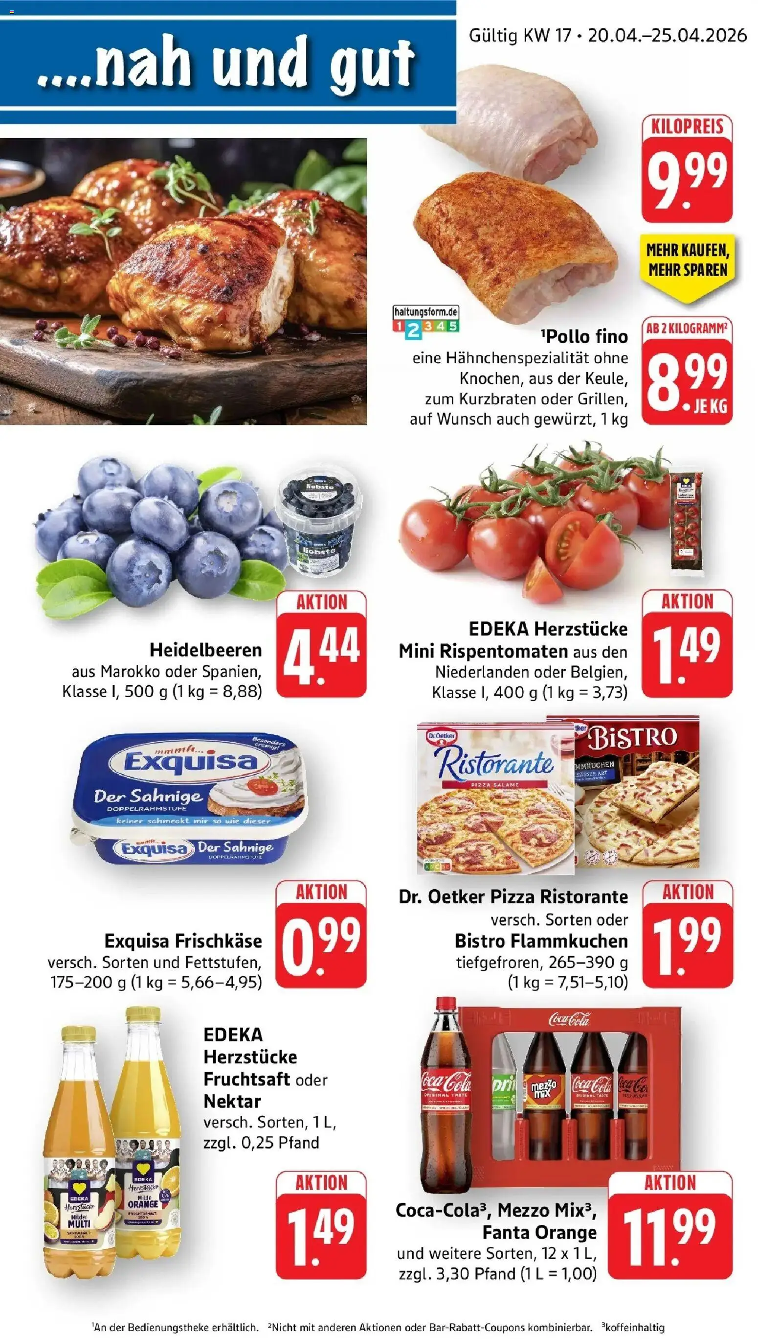 Angebote – gültig ab 20.04.2026 | Seite: 1 | Produkte: Fanta, Cola, Pril, Frischkase