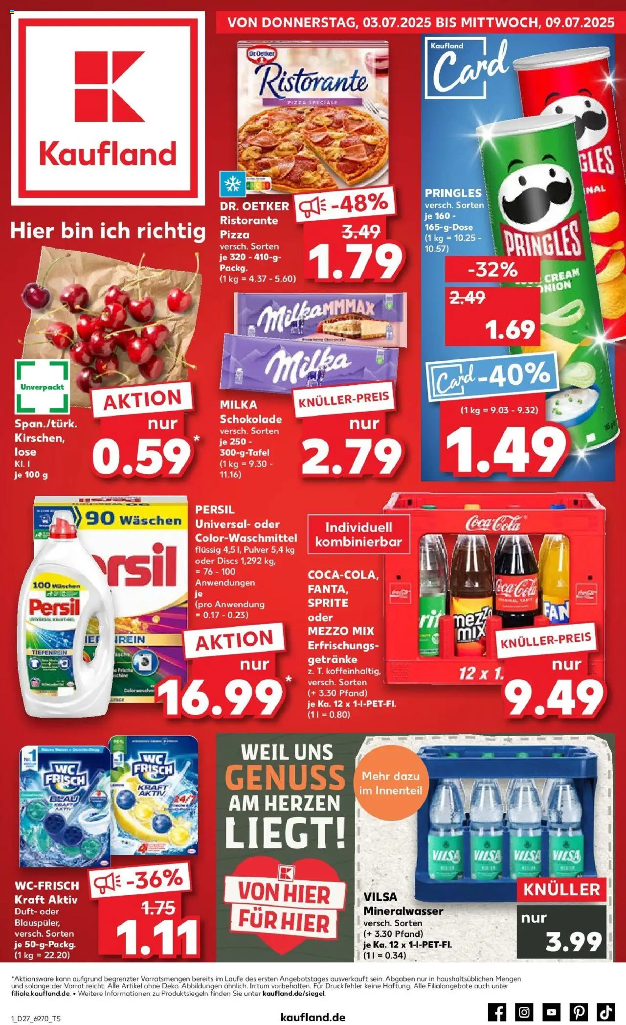 Kaufland prospekt Alfeld (Leine)	 - gültig ab dem 03.07.2025 | Seite: 1 | Produkte: Coca cola, Cola, Schokolade, Persil