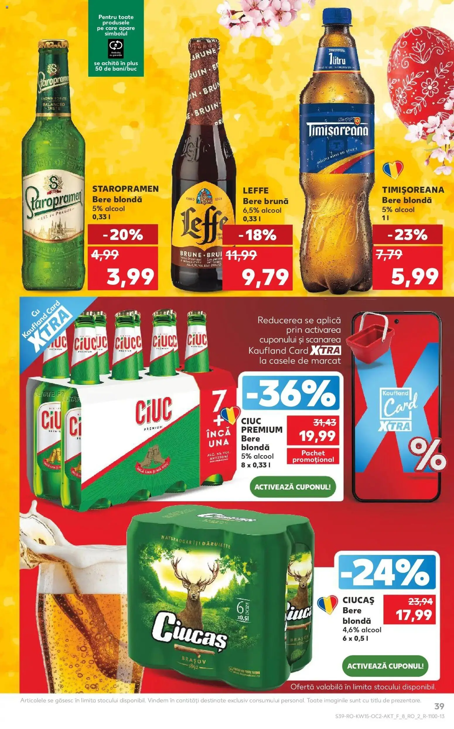 Noul catalog Kaufland – valabil de la 08.04.2026 | Pagină: 39 | Produse: Bere