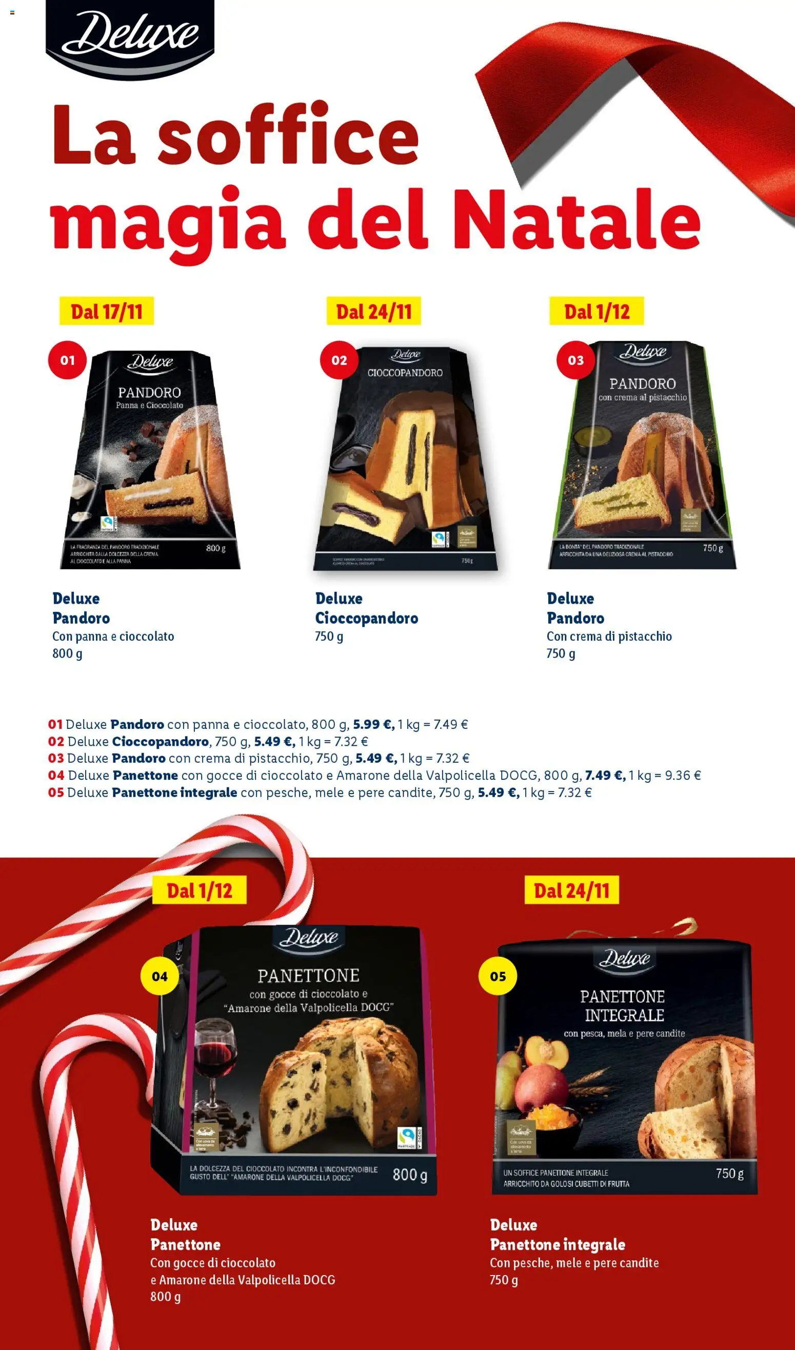 Volantino Lidl del 24.10.2025 | Pagina: 28 | Prodotti: Cioccolato, Panna, Frutta, Pandoro