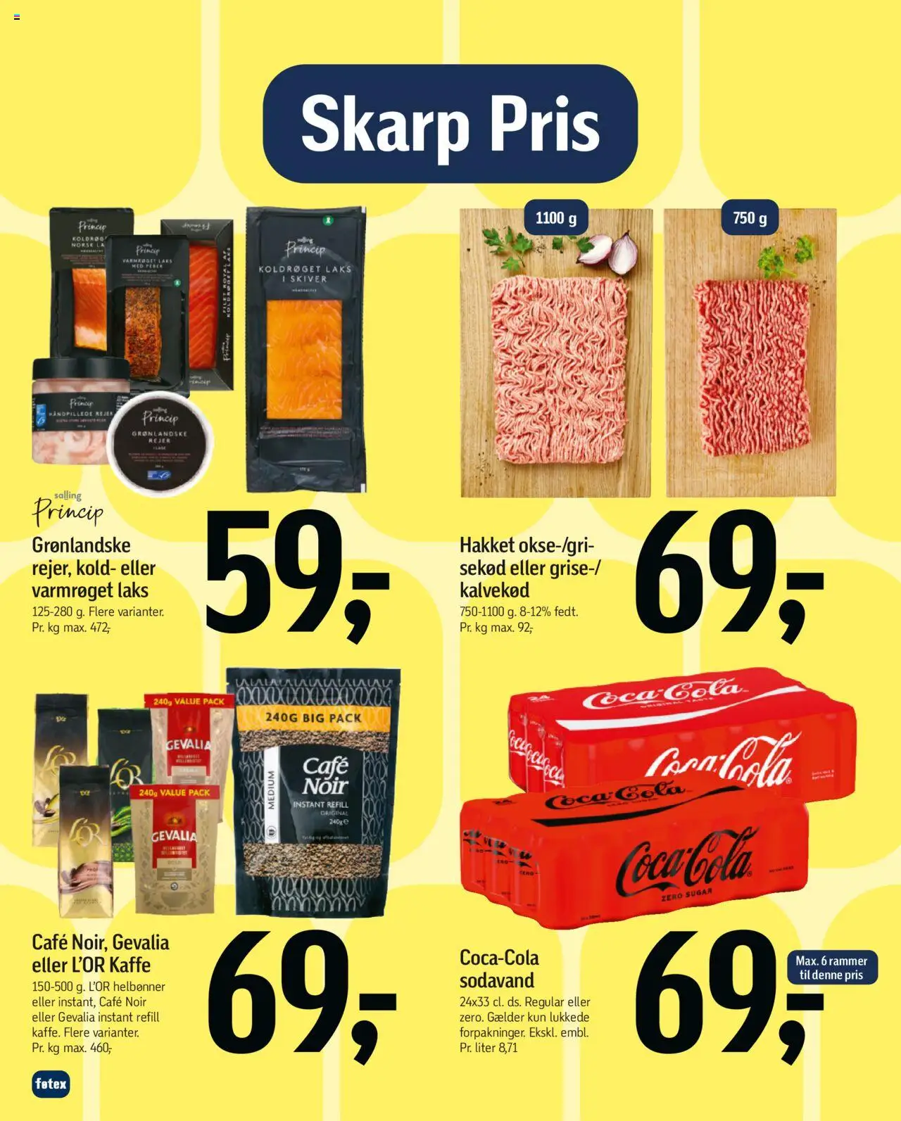 Føtex Tilbudsavis gyldig fra 01.08.2025 | Side: 12 | Produkter: Rammer, Kaffe, Cola, Rejer