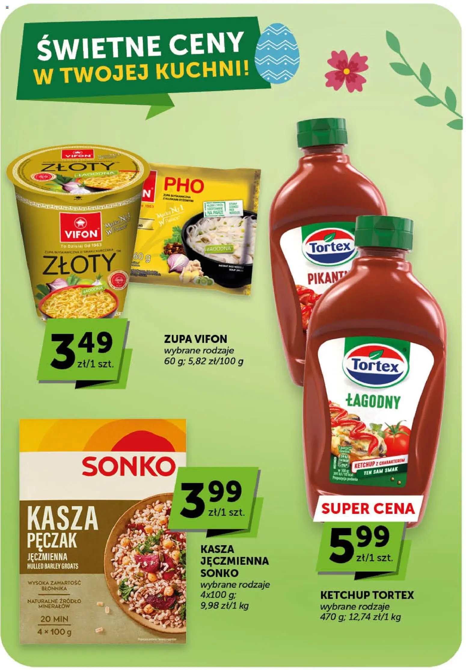 ABC gazetka - Market od 02.04.2026 | Strona: 19 | Produkty: Kasza, Ketchup, Ketchup tortex, Zupa