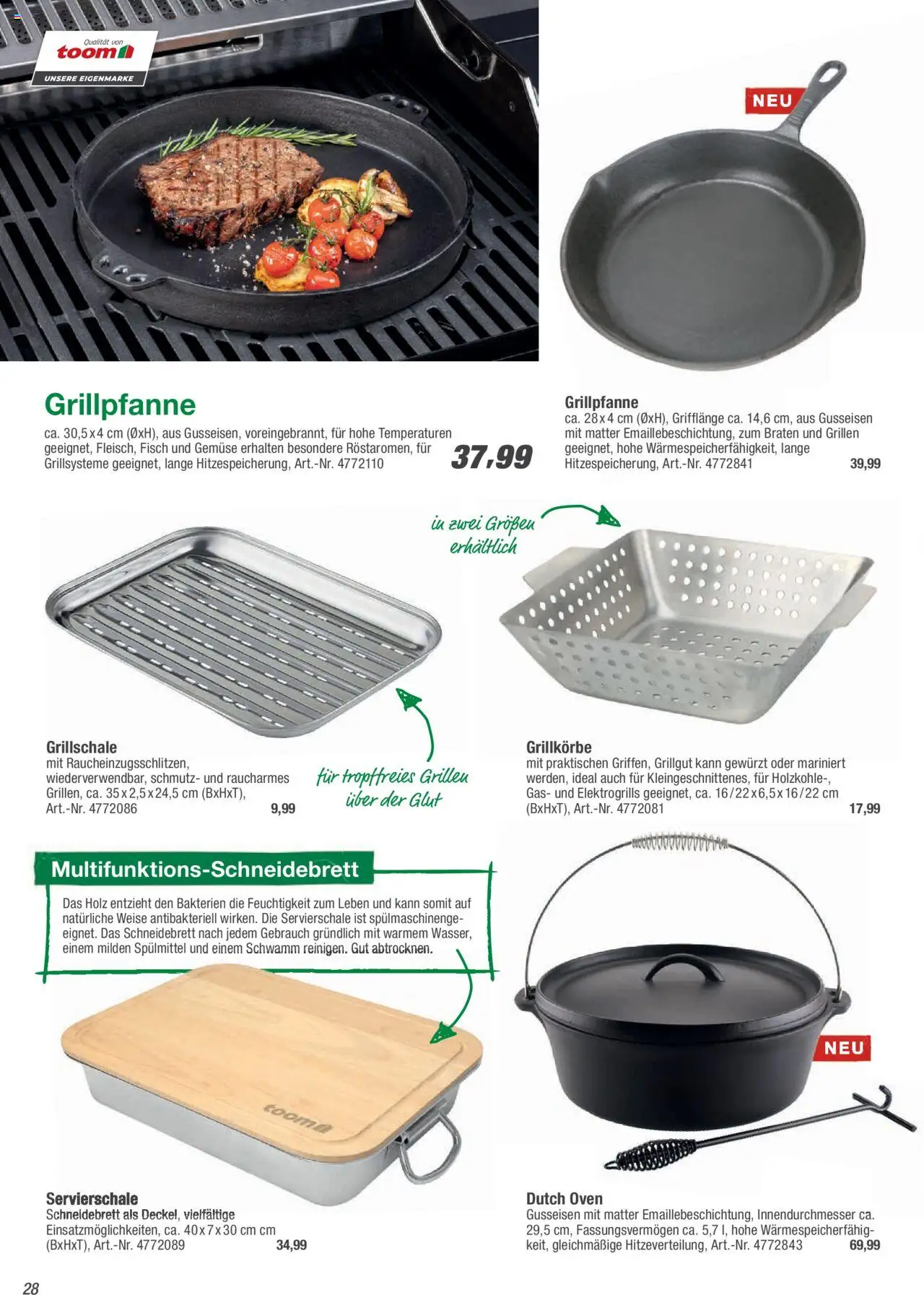 Toom Baumarkt Grills & Zubehör 2025 - gültig ab dem 19.02.2025 | Seite: 28 | Produkte: Fisch, Gemüse