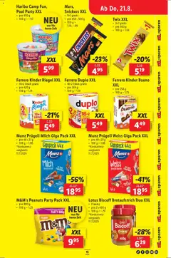 Lidl Aktionen ab 21.08.2025 | Seite: 17 | Produkte: Snickers, Mars, Twix, Milch