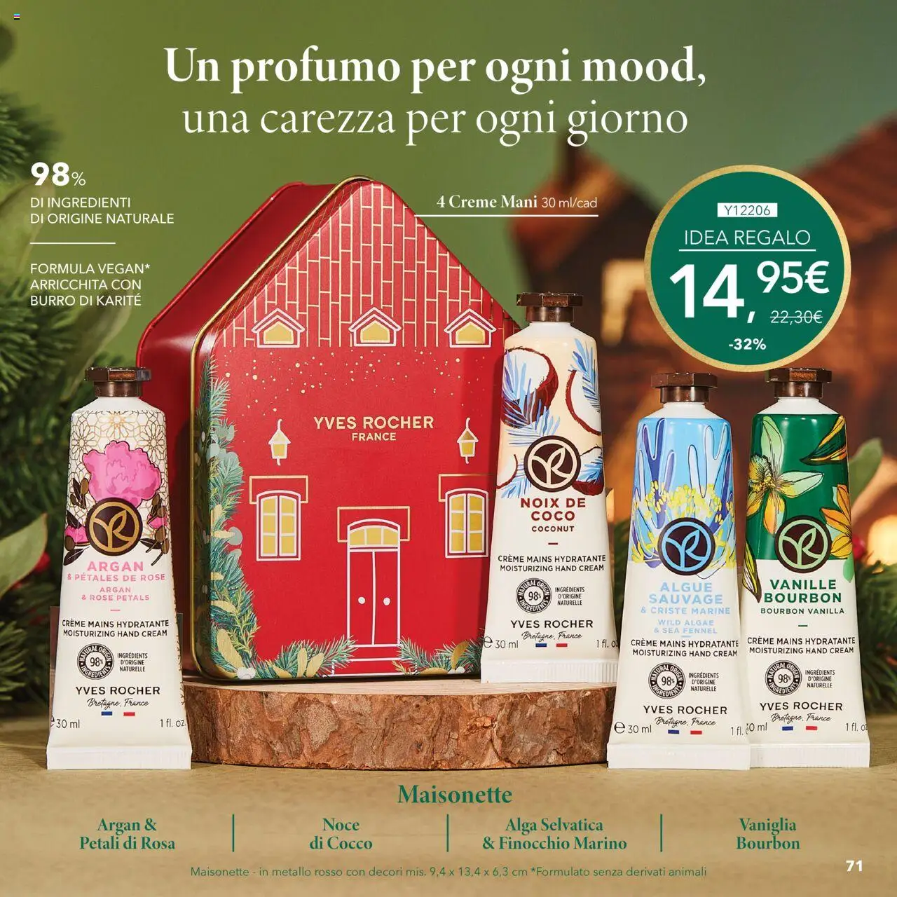 Volantino Yves Rocher del 17.10.2025 | Pagina: 71 | Prodotti: Bourbon, Burro, Cocco, Profumo