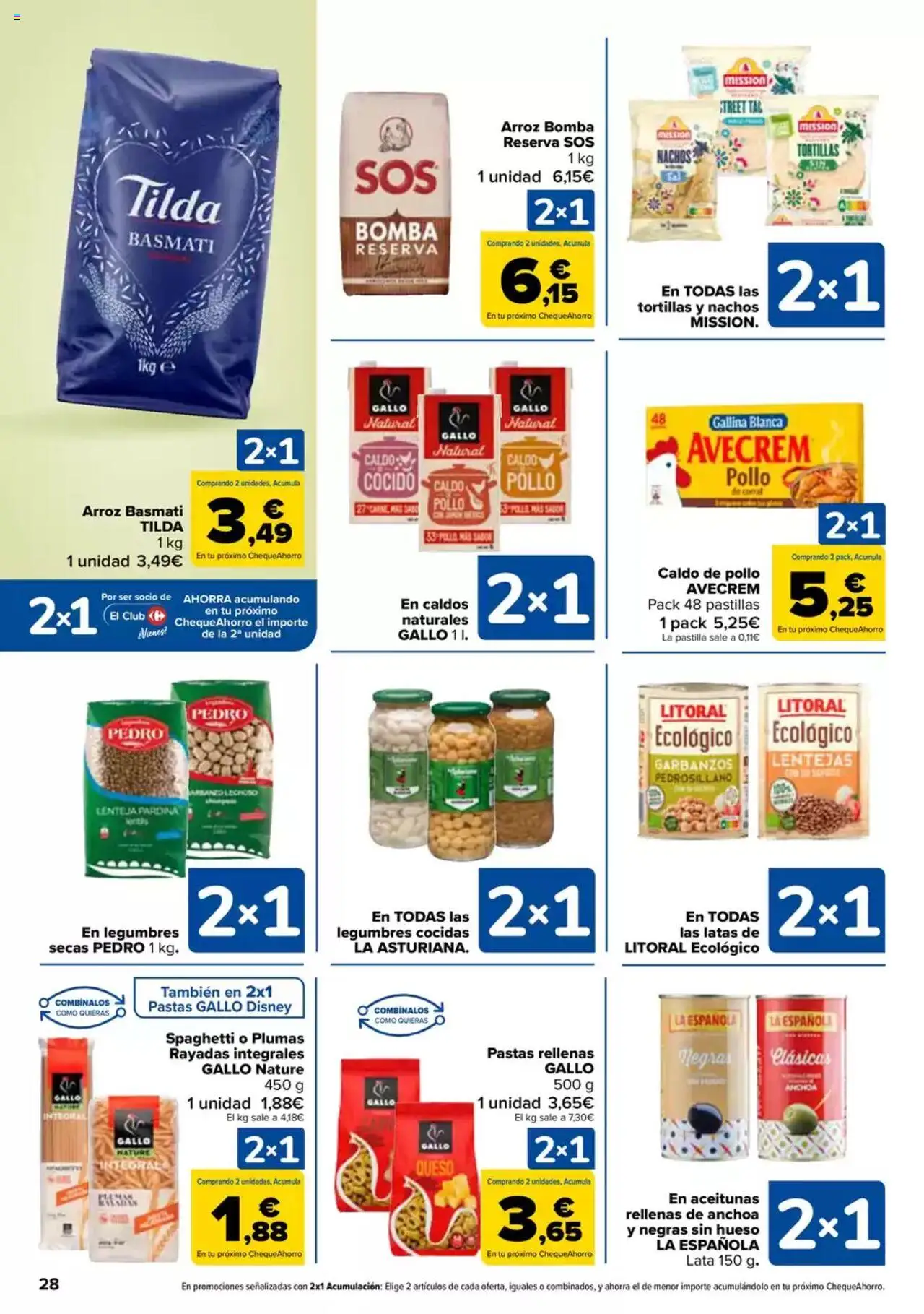 Carrefour folleto │ válido desde el 27.05.2025 | Página: 28 | Productos: Queso, Arroz, Pasta, Anchoa
