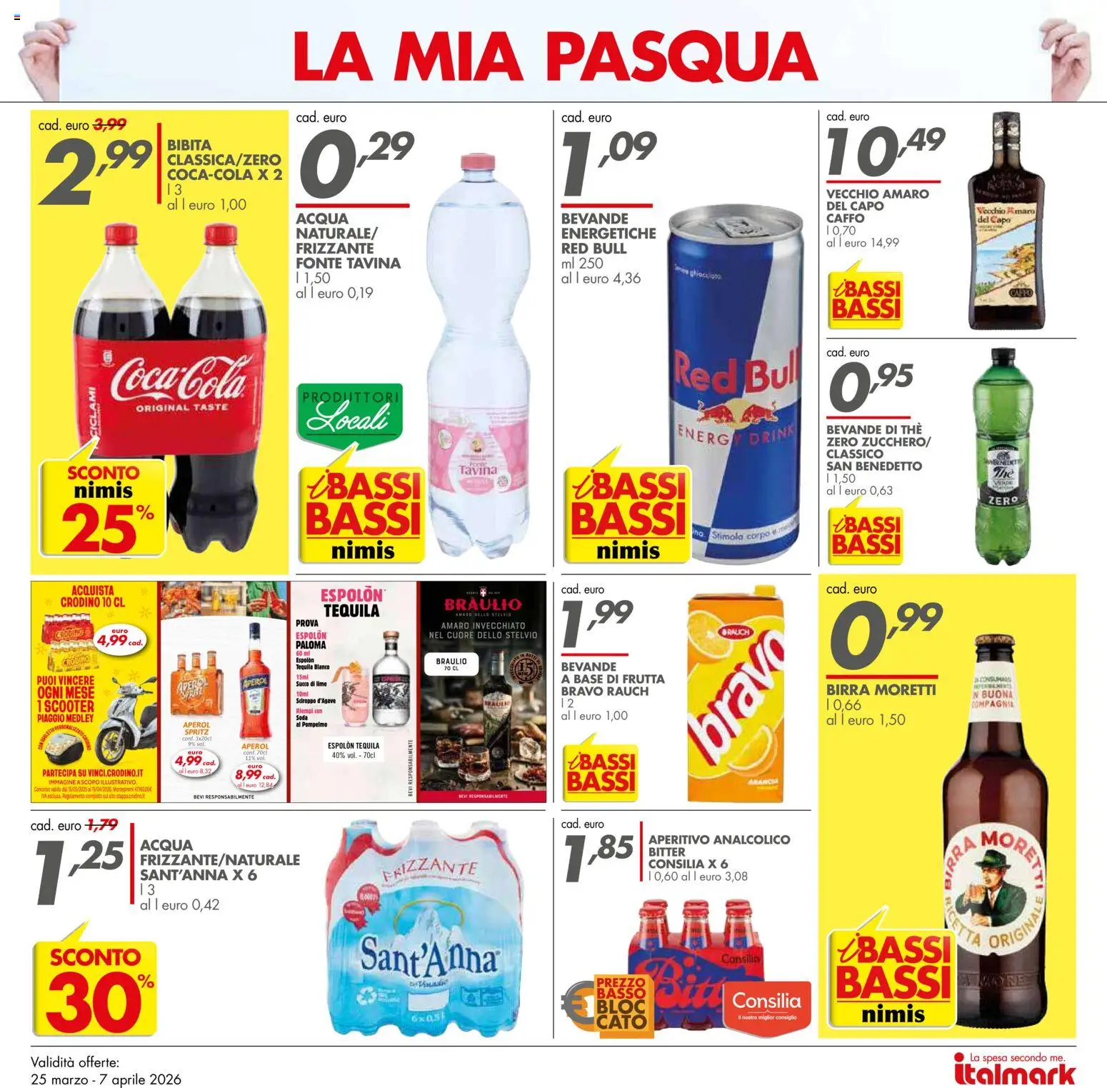Volantino Italmark del 25.03.2026 | Pagina: 19 | Prodotti: Pompelmo, Birra Moretti, Bibita, Aperol
