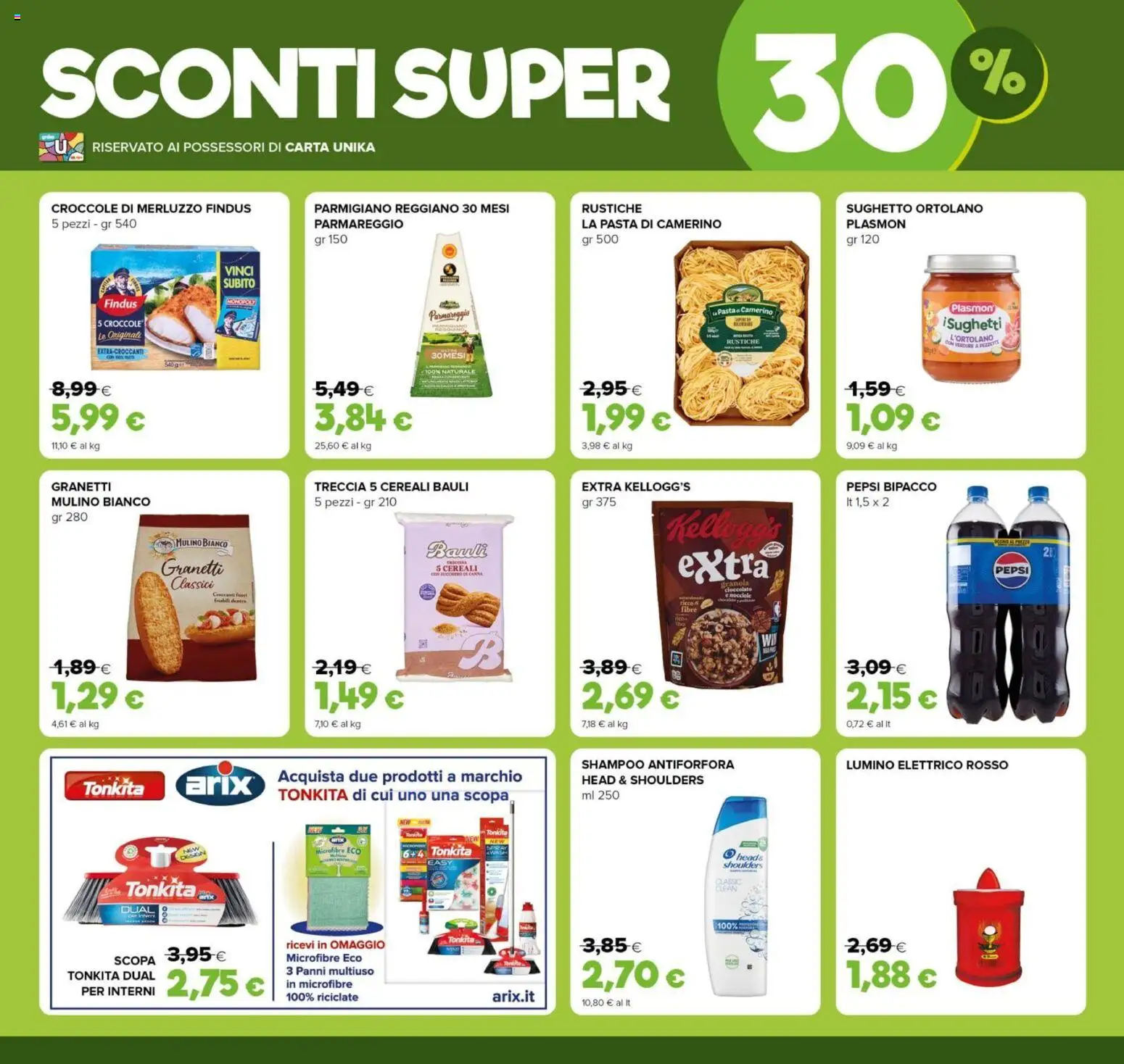 Volantino Oasi del 23.10.2025 | Pagina: 2 | Prodotti: Cioccolato, Merluzzo, Pasta, Scopa