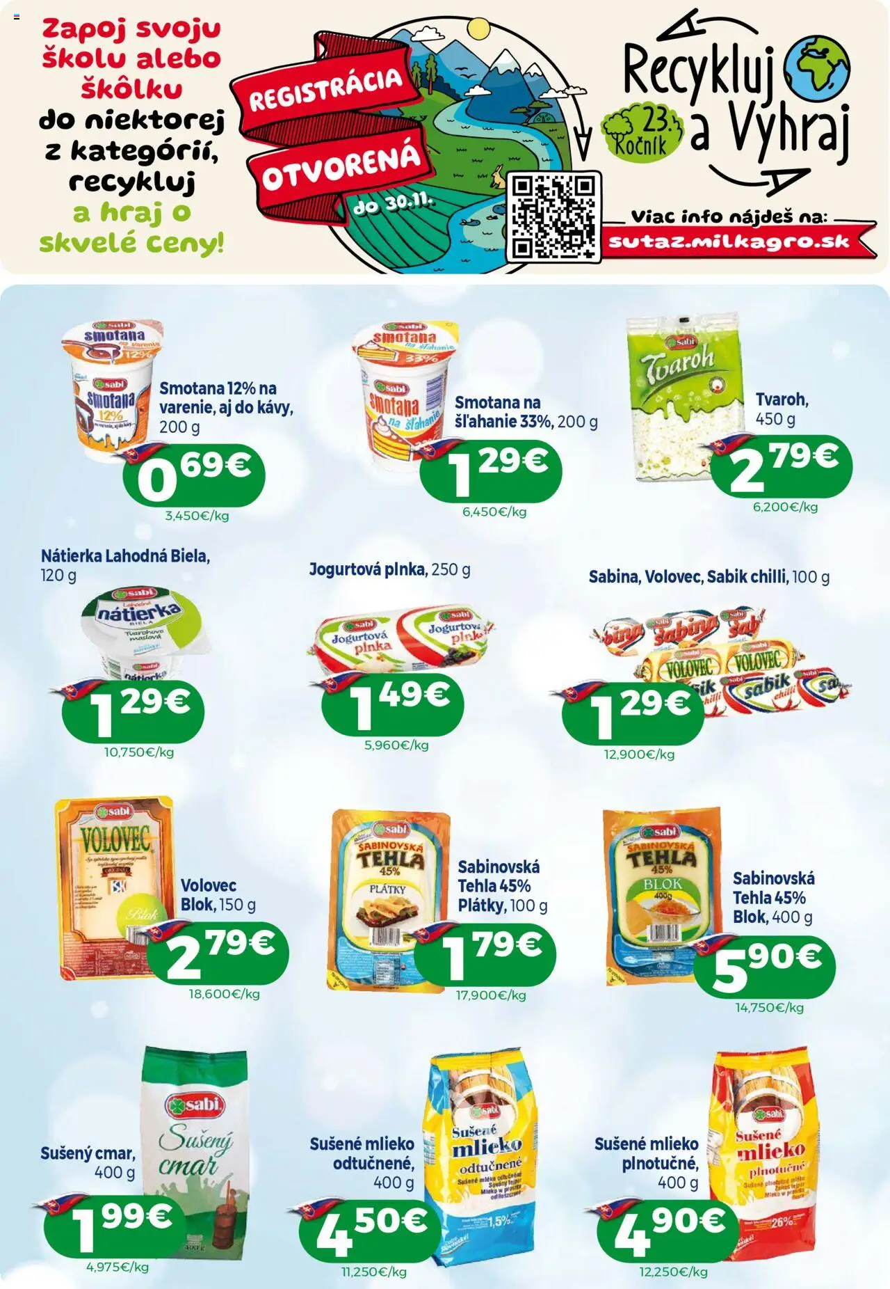 Nové Milk Agro akcie – leták je platný od 10.09.2025 | Strana: 4 | Produkty: Smotana, Chilli, Tvaroh, Sušené mlieko