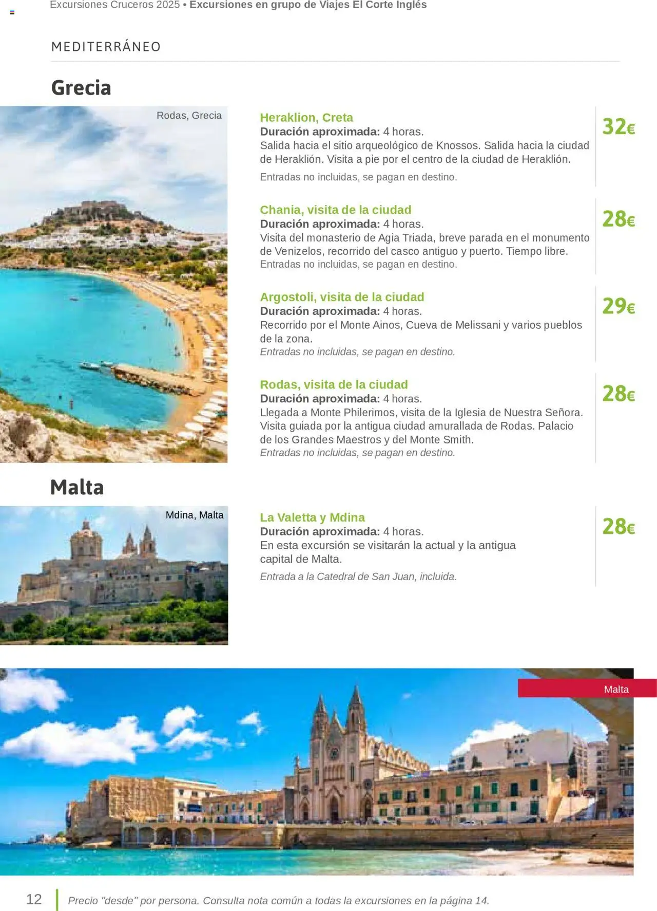 Viajes El Corte Inglés Excursiones Cruceros │ válido desde el 27.03.2025 | Página: 12