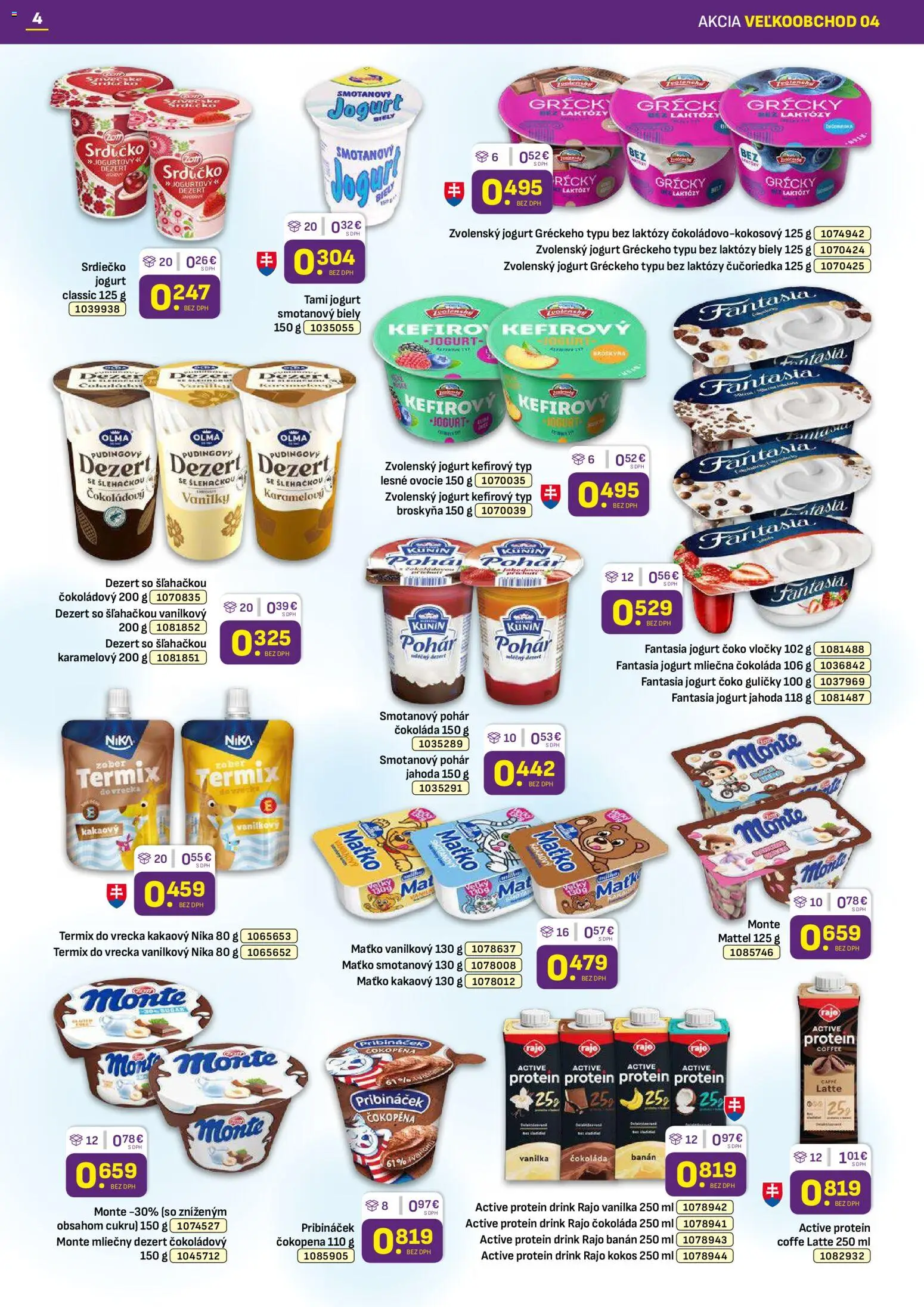 Nové Libex akcie – leták je platný od 16.02.2026 | Strana: 4 | Produkty: Protein, Čokoláda, Vločky, Ovocie