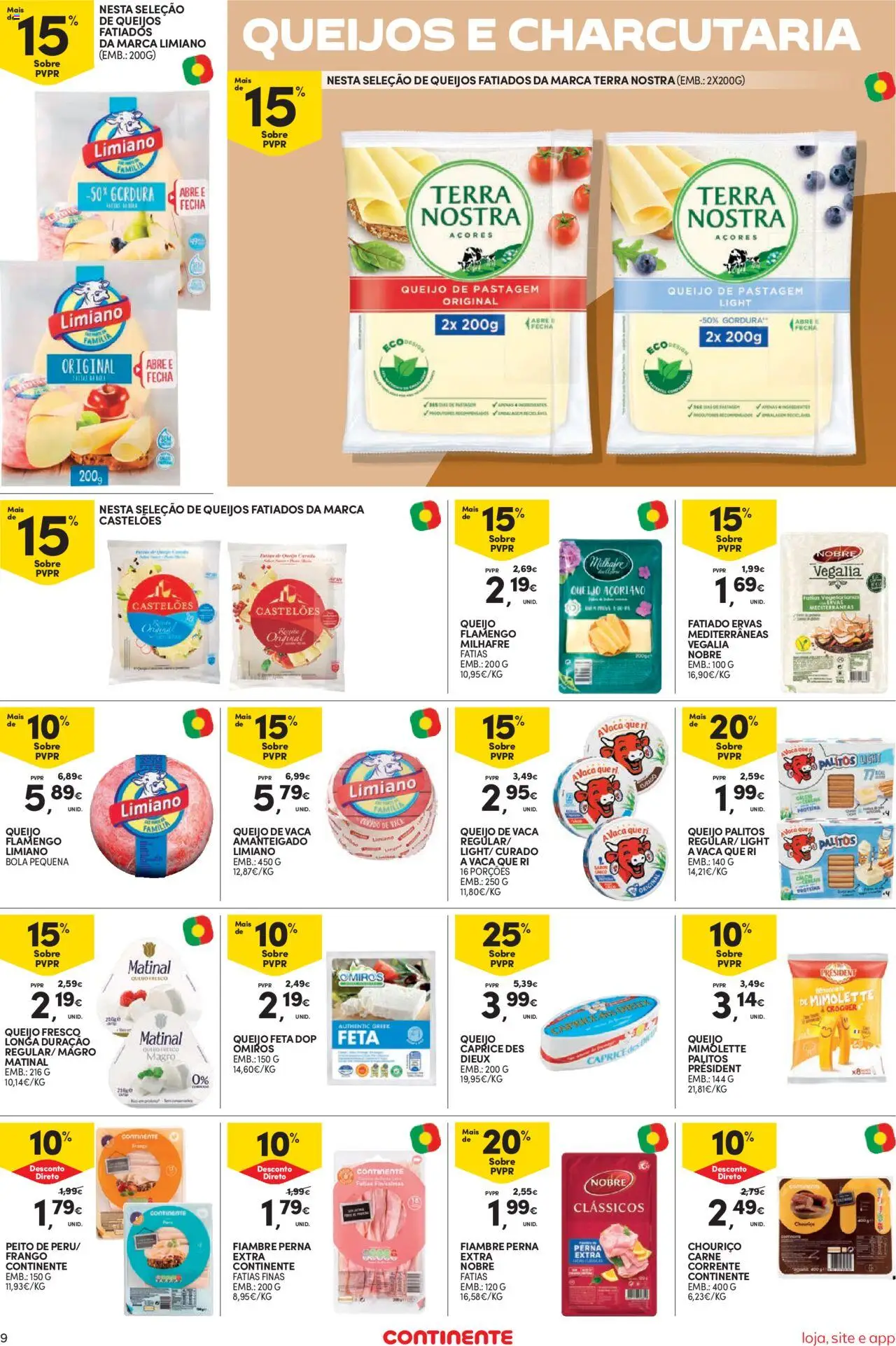 Continente Semanal Continente Bom Dia │ válido de 30.09.2025 | Página: 9 | Produtos: Frango, Chouriço, Carne, Proteina