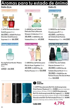 Vista previa Oriflame - Catálogo Campaña 14 válido desde el 08.10.2025 | Página: 80 | Productos: Perfume, Desodorante, Antitranspirante, Eau de parfum