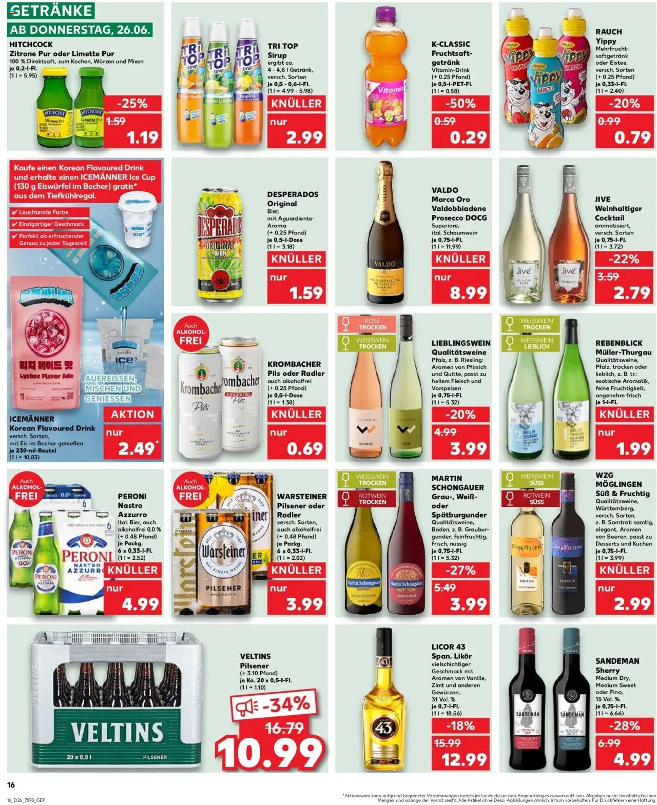 Kaufland prospekt Memmingen	 - gültig ab dem 29.06.2025 | Seite: 27 | Produkte: Rotwein, Warsteiner, Pfirsich, Eis