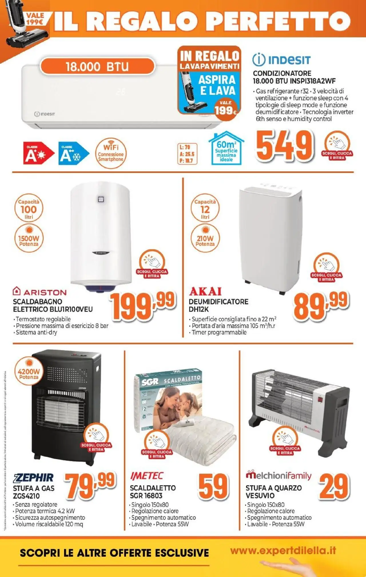 Volantino Expert del 16.10.2025 | Pagina: 11 | Prodotti: Deumidificatore, Scaldabagno, Smartphone, Stufa a gas