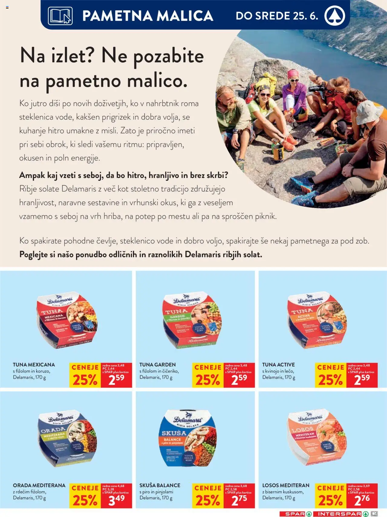Spar katalog 25/25 │ velja od 18.06.2025 | Stran: 15 | Izdelki: Tuna, Orada, Solata, Nahrbtnik