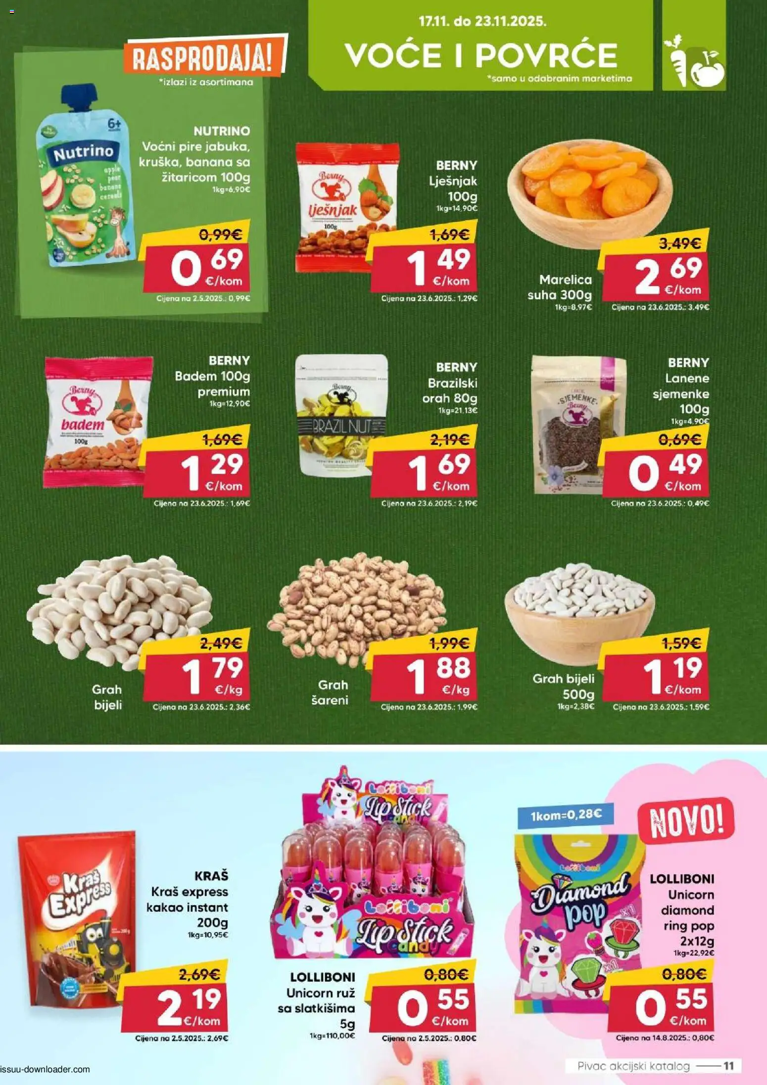 Pivac katalog | vrijedi od 17.11.2025 | Stranica: 11 | Proizvodi: Ruž, Povrće, Voće, Kakao