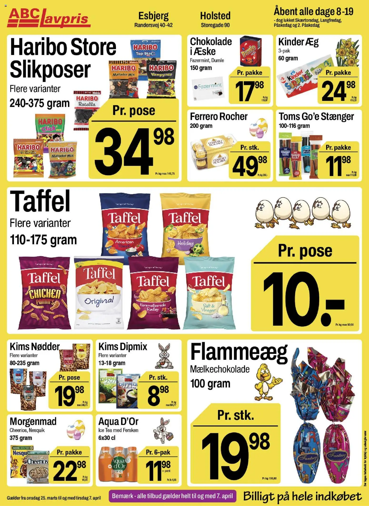 Abc Lavpris tilbudsavis – gyldig fra 25.03.2026 | Side: 13 | Produkter: Æg, Chokolade, Nødder, Salt