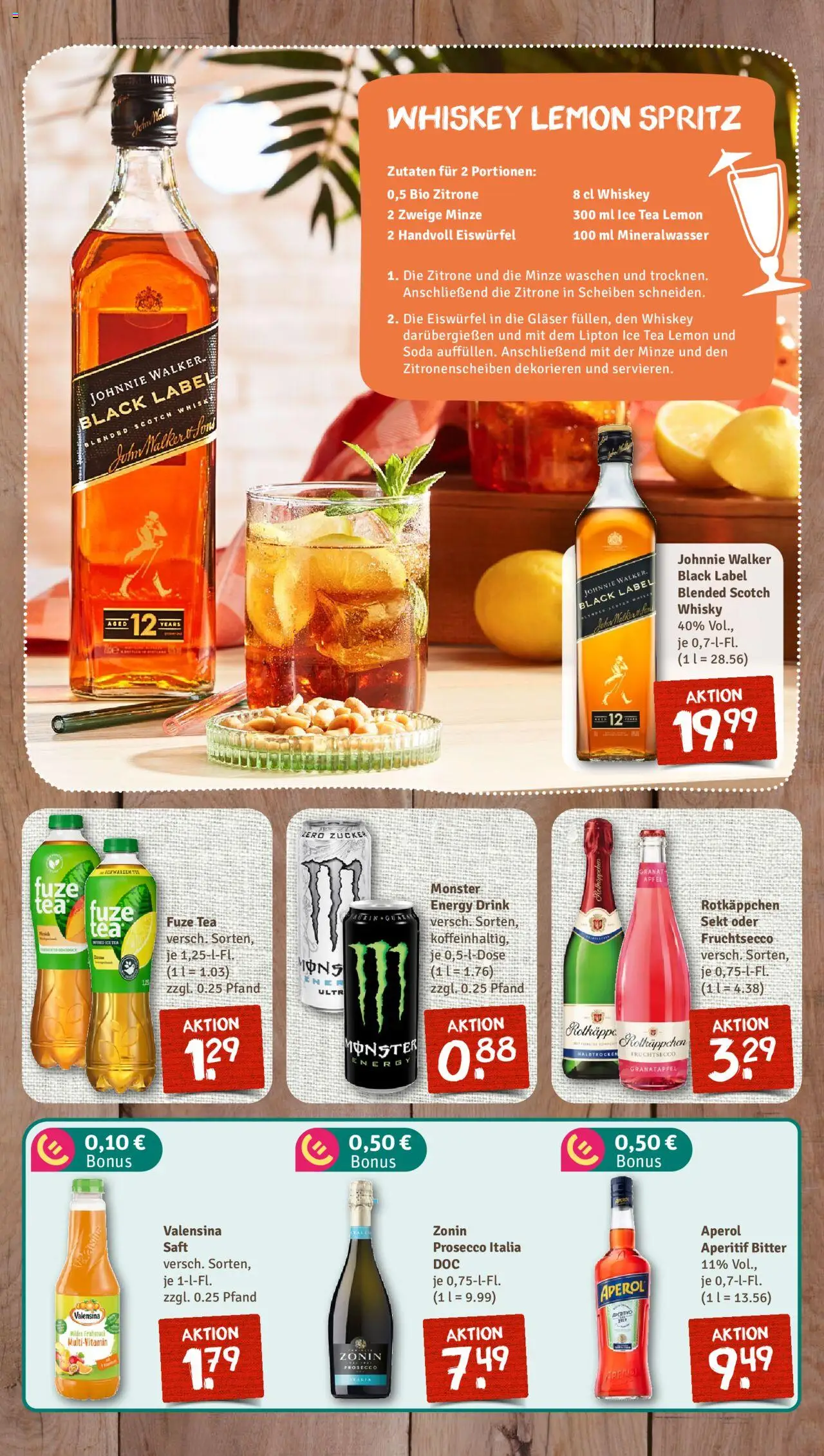 Nahkauf Prospekt - gültig ab dem 28.07.2025 | Seite: 9 | Produkte: Zucker, Zitrone, Saft, Whiskey